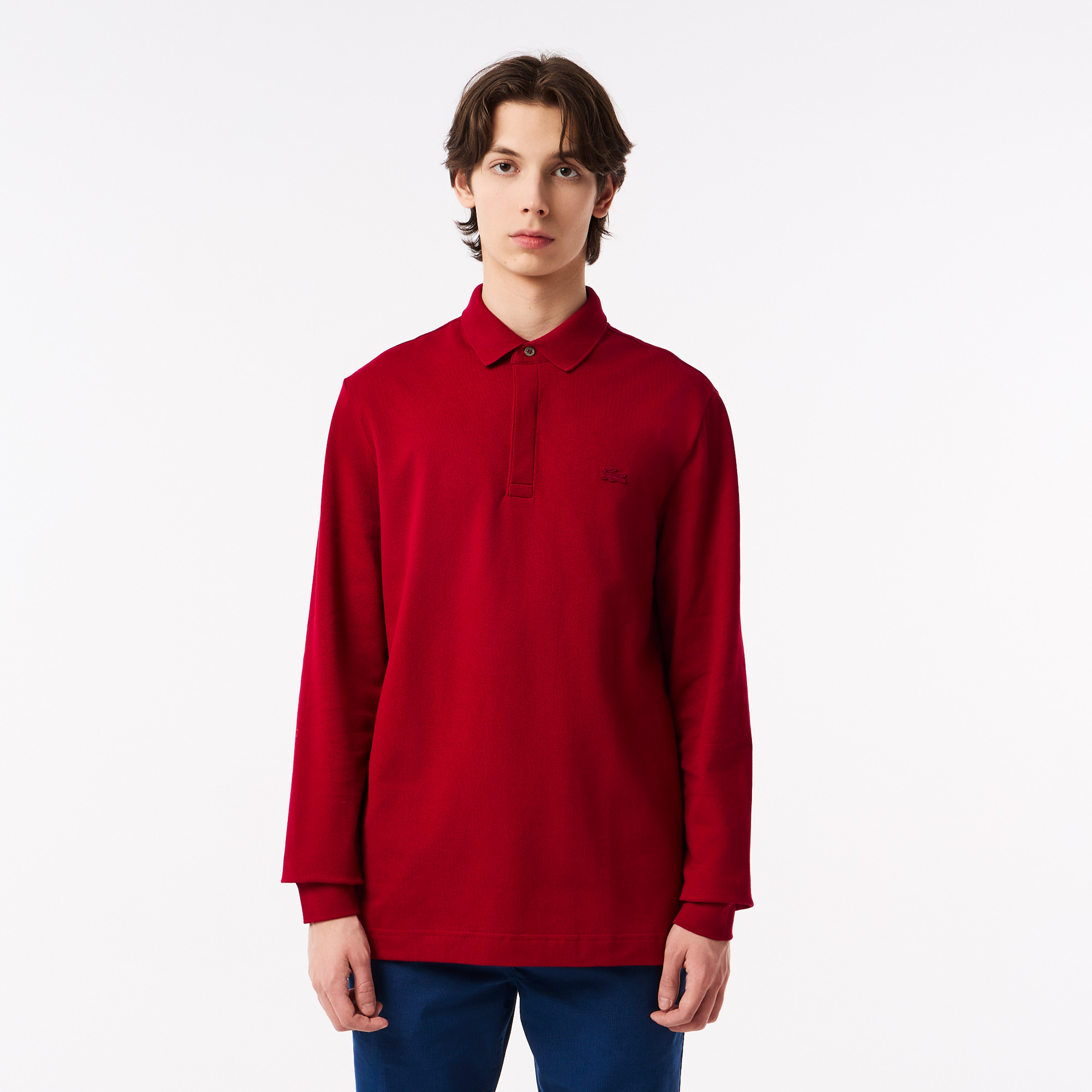 Поло Lacoste с длинным рукавом, красный, арт. PH2481P