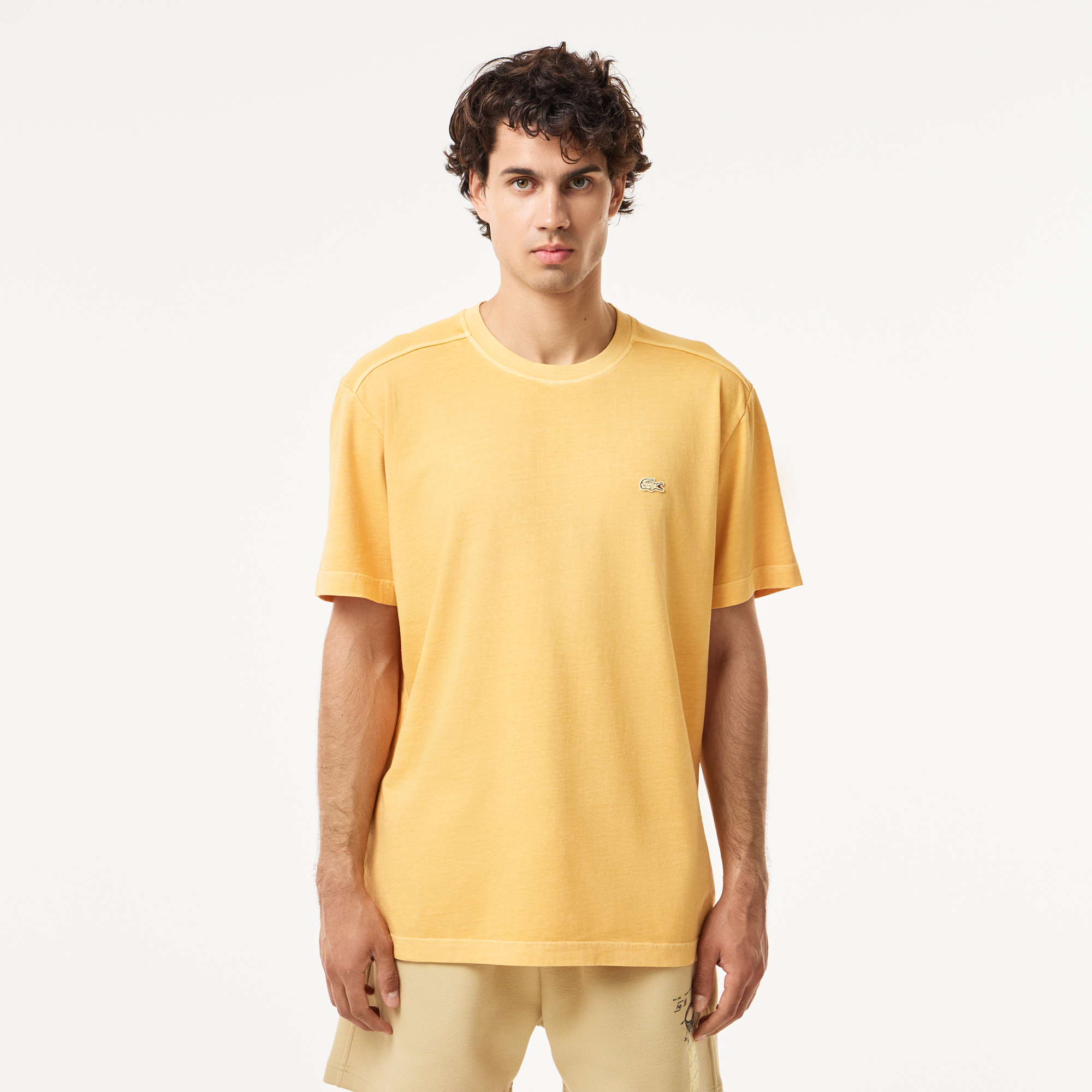 

Мужская хлопковая футболка Lacoste, Оранжевый