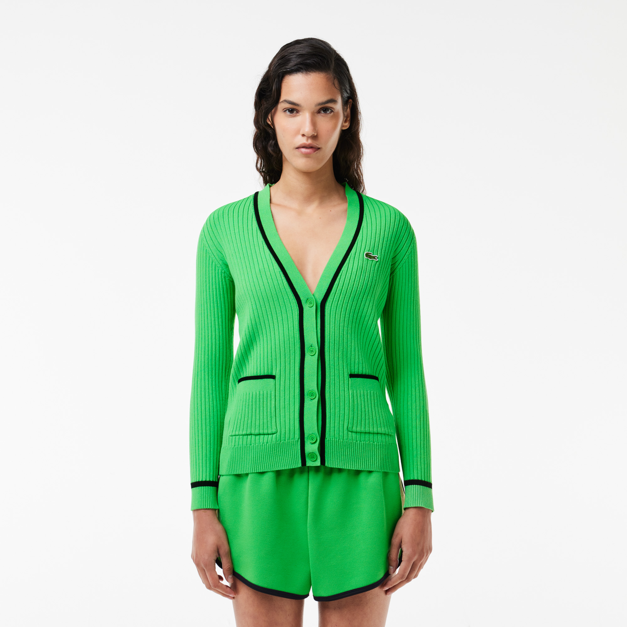 Женский кардиган Lacoste, зеленый, арт. AF6921