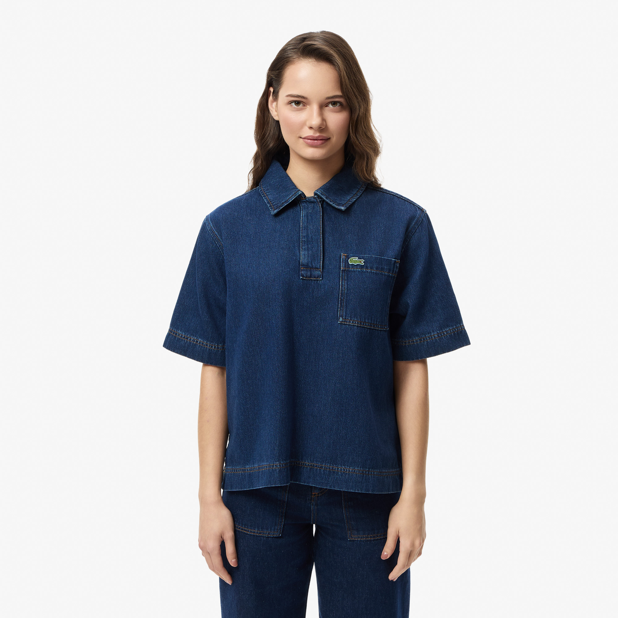 

Женская рубашка Lacoste, Синий