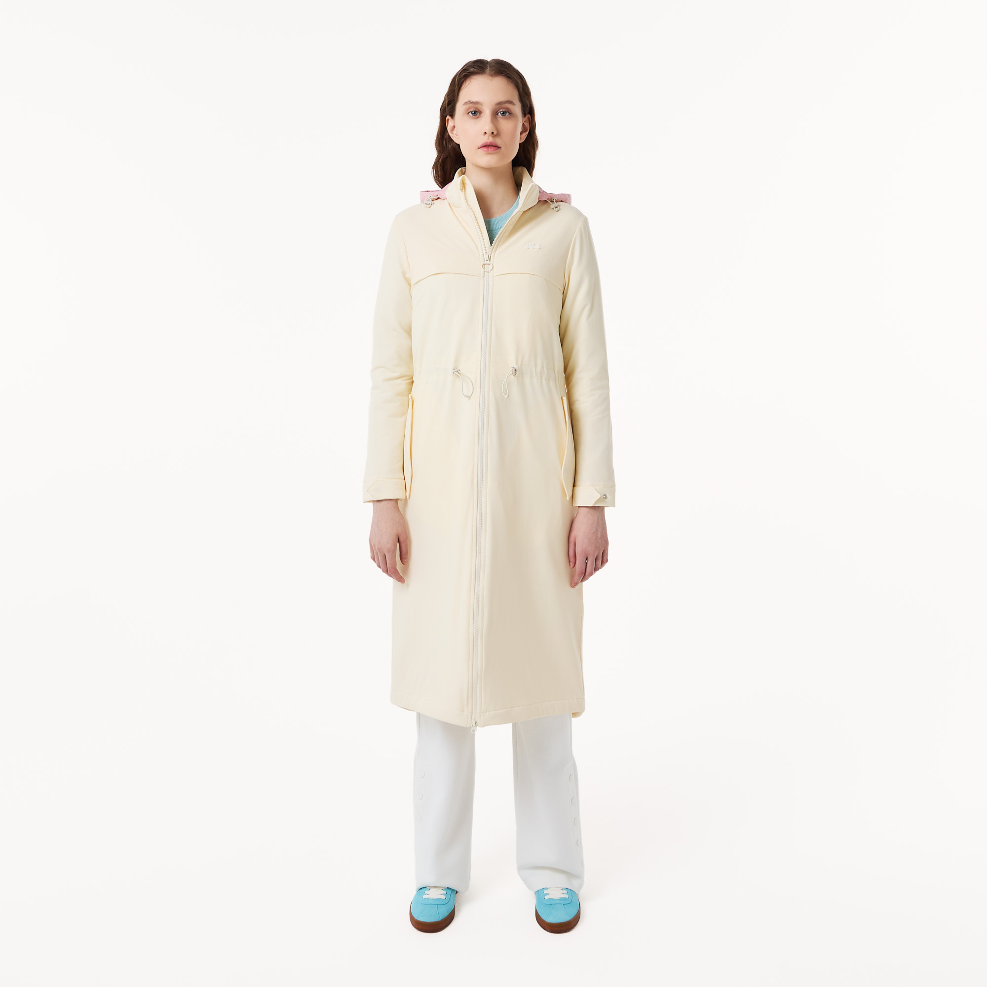 Женская утеплённая куртка-парка Lacoste, белый, арт. BF0406R