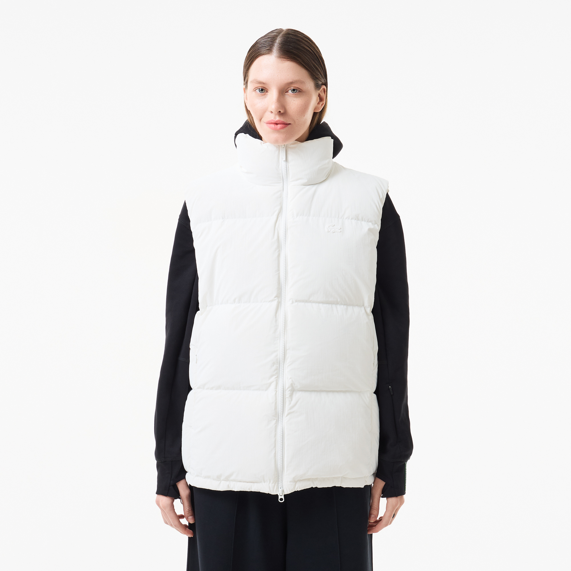 Женский жилет Lacoste с капюшоном, белый, арт. BF2405