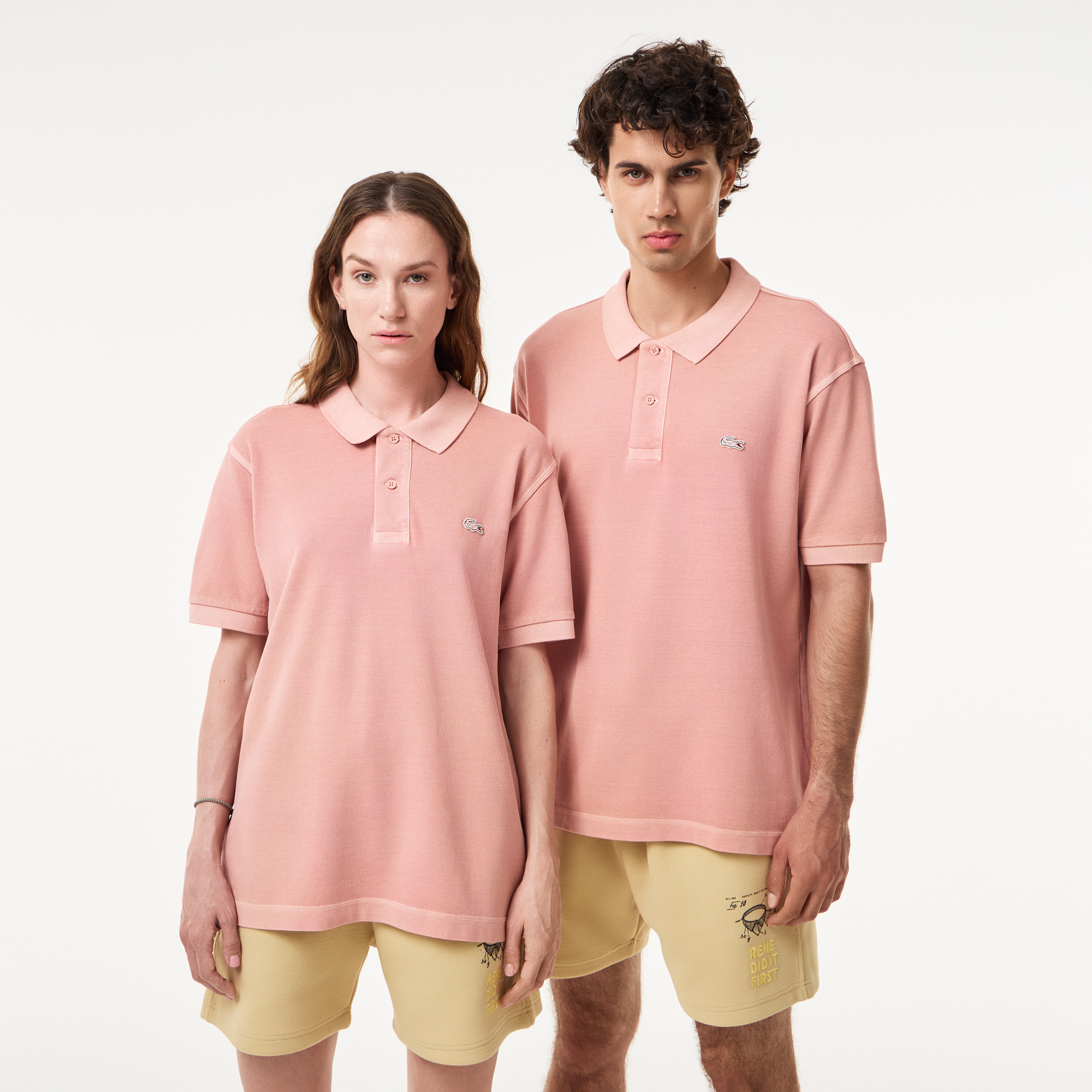 

Хлопковое поло Lacoste Unisex, Розовый