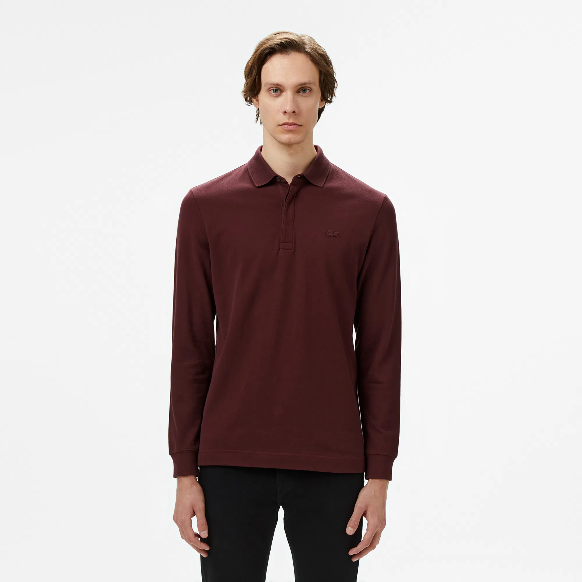 Поло Lacoste с длинными рукавами, красный, арт. PH2481