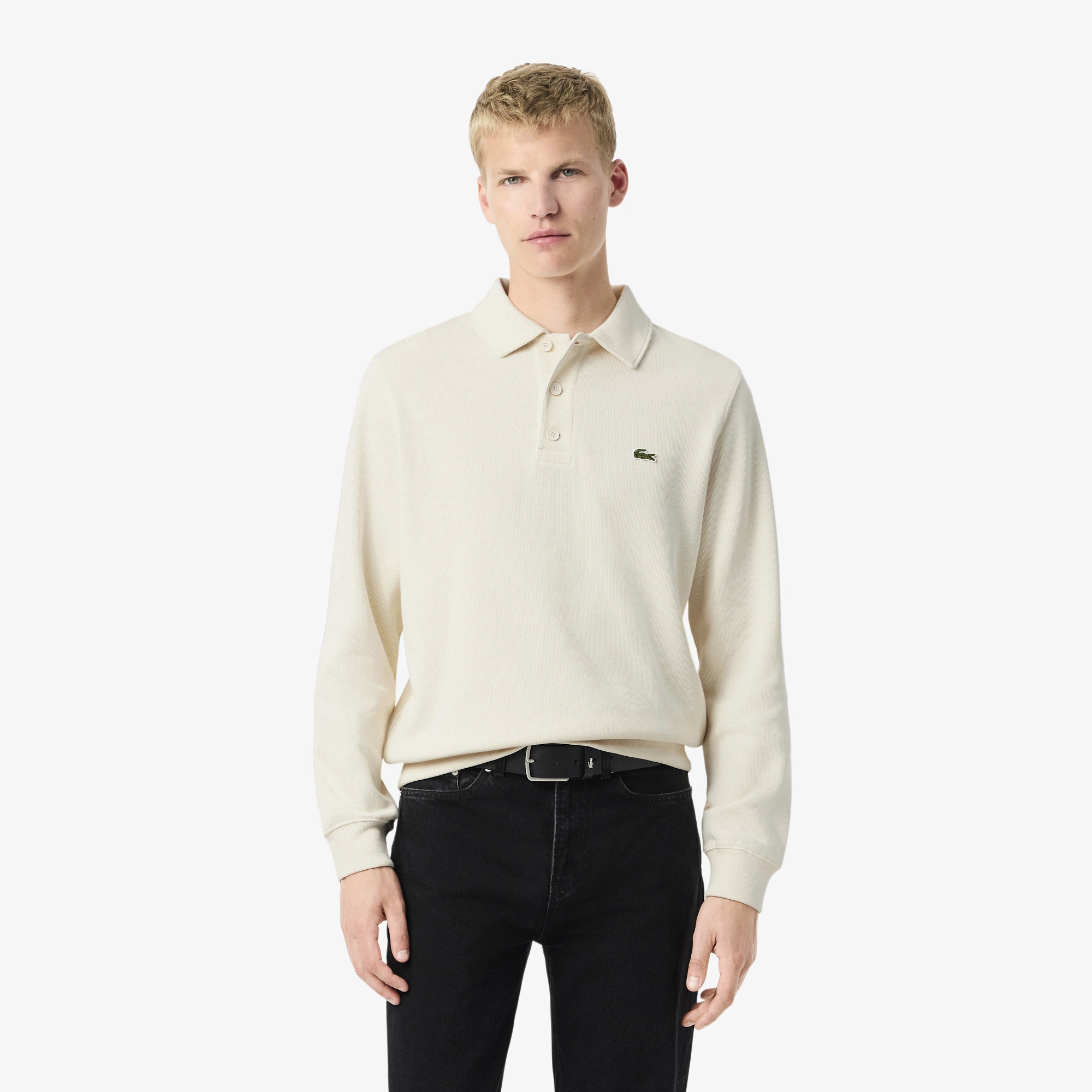 Мужская толстовка Lacoste с воротником-поло, бежевый, арт. SH5781