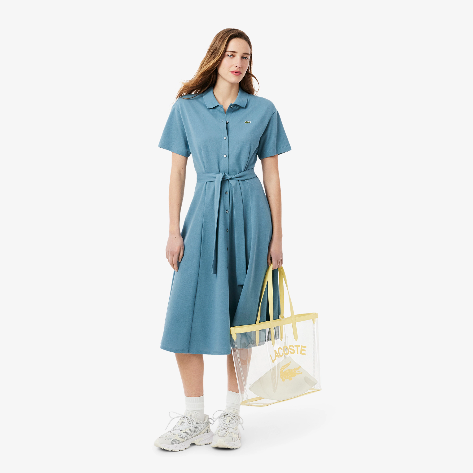 Женское платье Lacoste из хлопка, синий, арт. EF9621