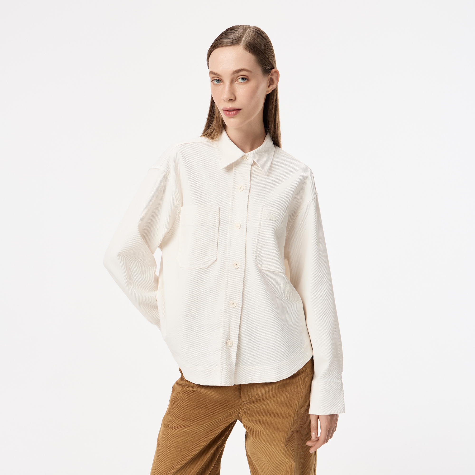 

Женская рубашка Lacoste, Молочный