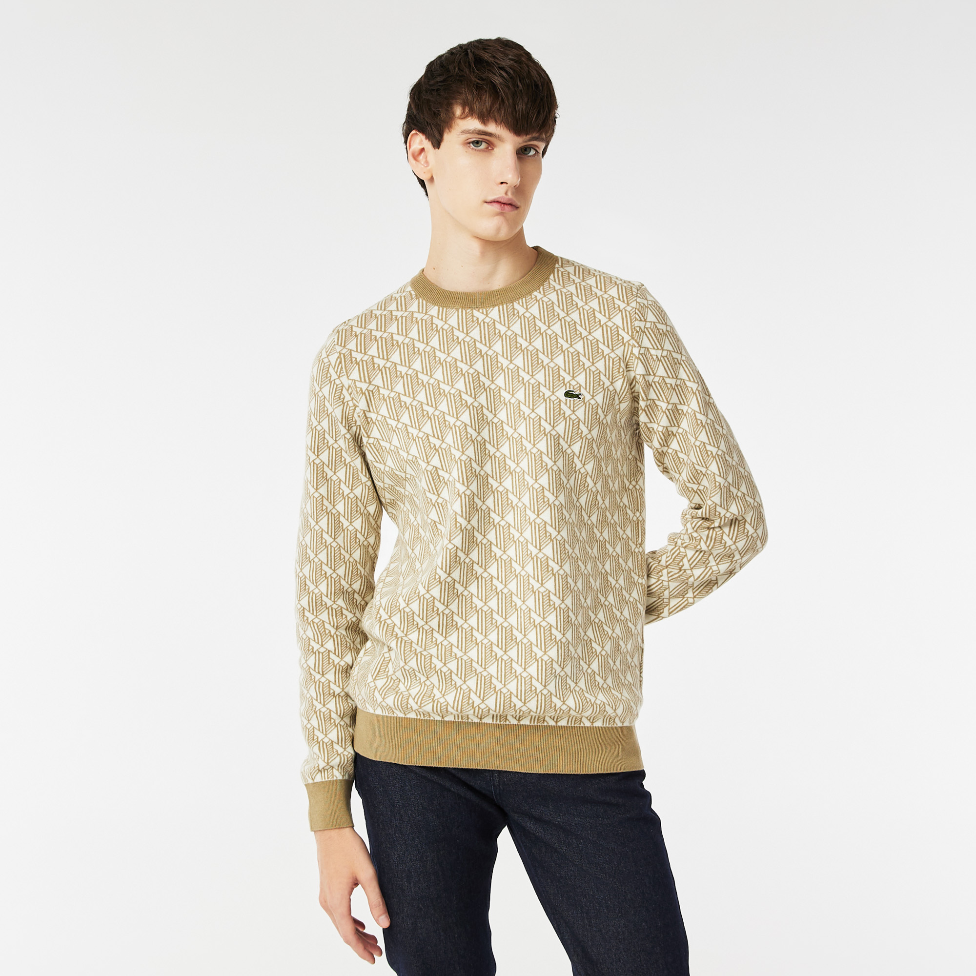 

Мужской свитер Lacoste свободного кроя, Коричневый