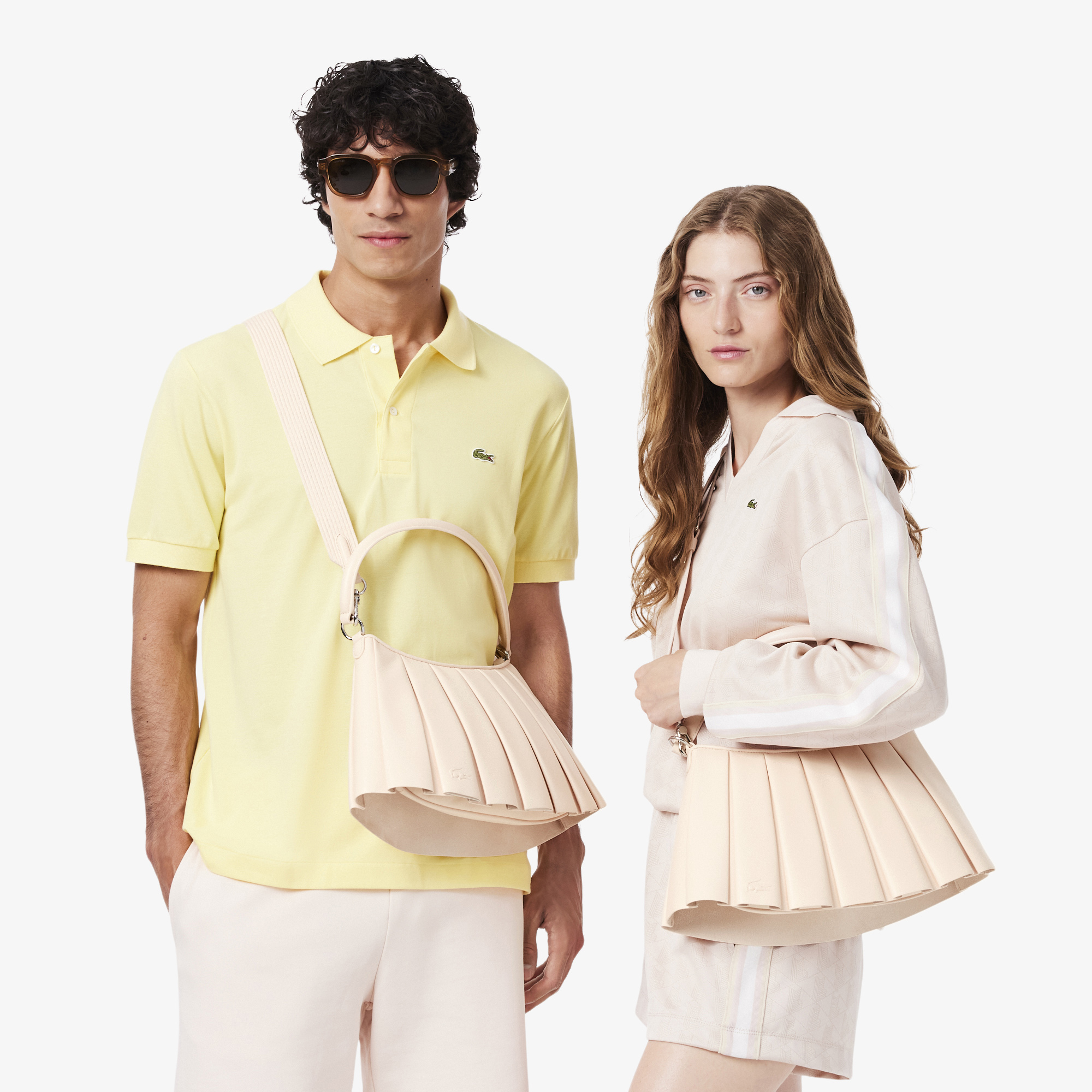 Женская средняя кожаная сумка Lacoste Lenglen