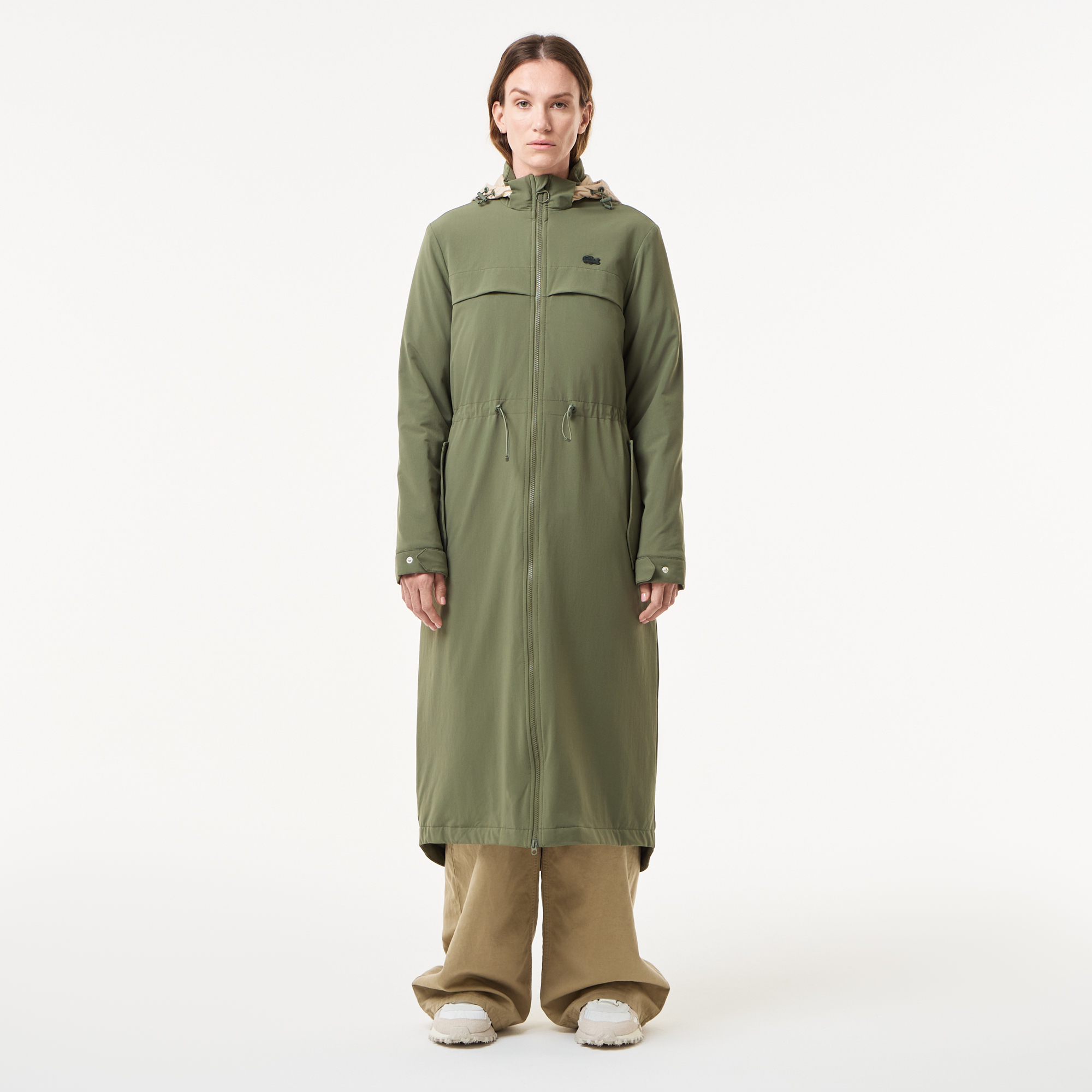 Женская утеплённая куртка-парка Lacoste, зеленый, арт. BF0406R