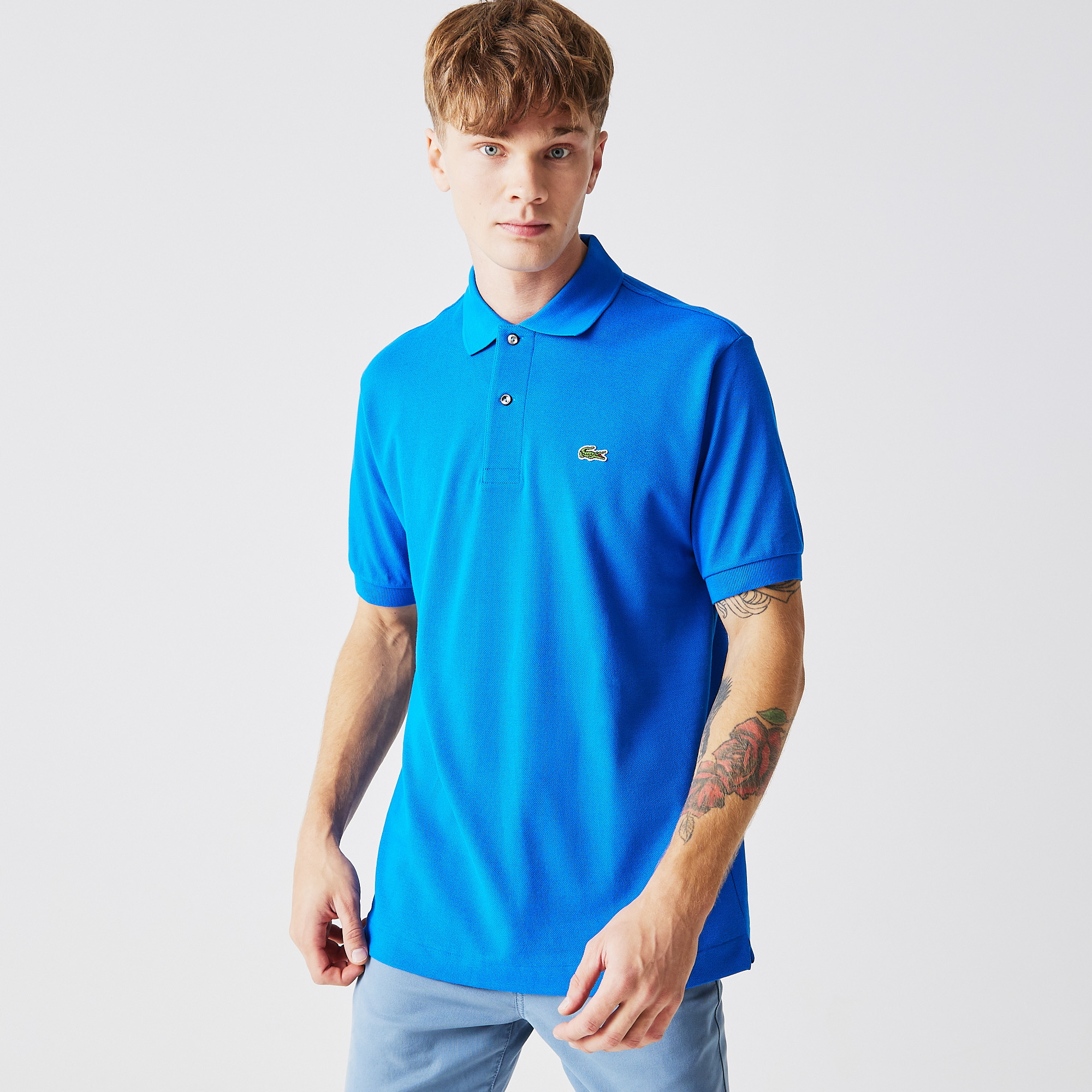 Мужское поло Lacoste L1212 Classic Fit, синий, арт. L1212