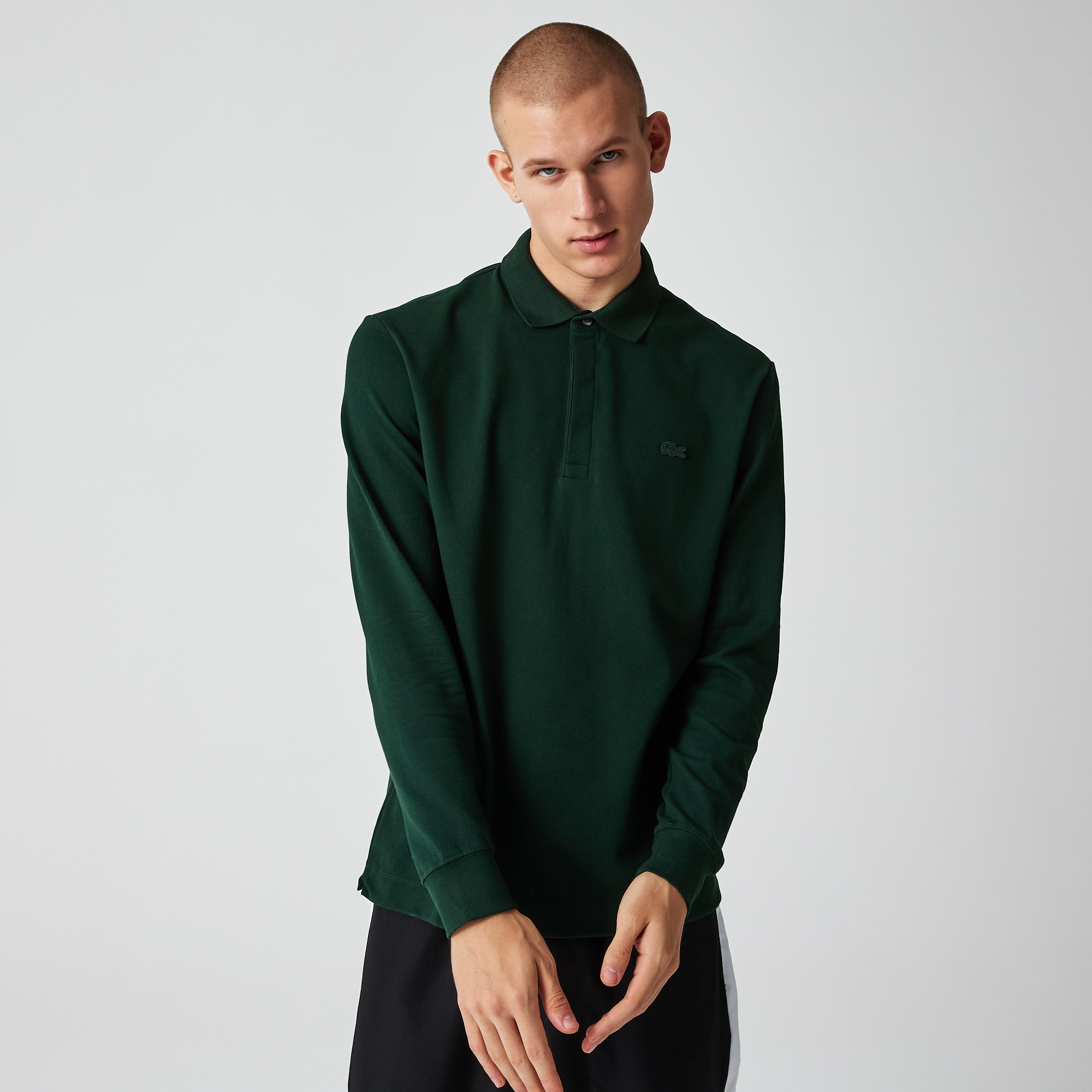 Поло Lacoste с длинными рукавами, зеленый, арт. PH2481