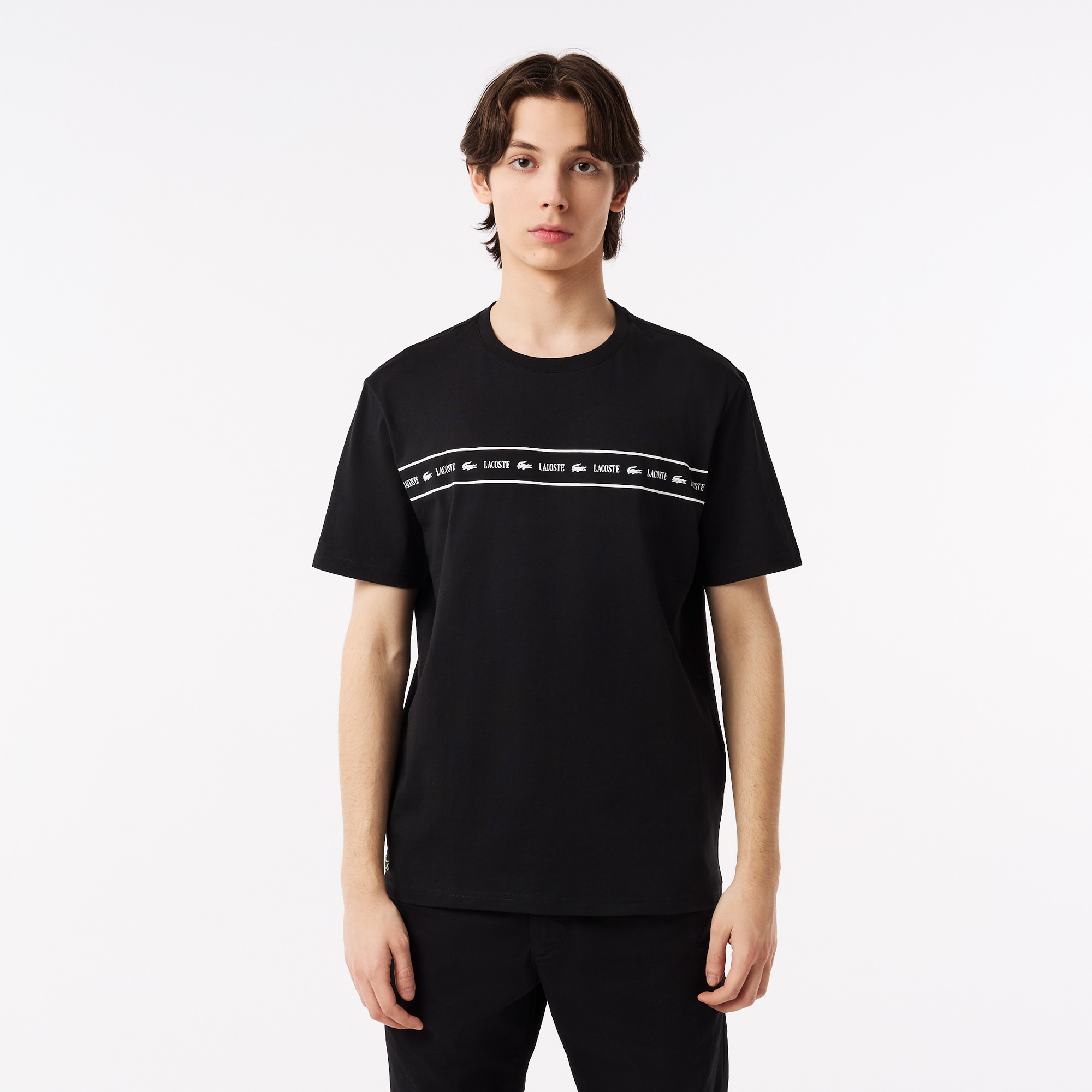 Мужская футболка Lacoste, черный, арт. TH0419