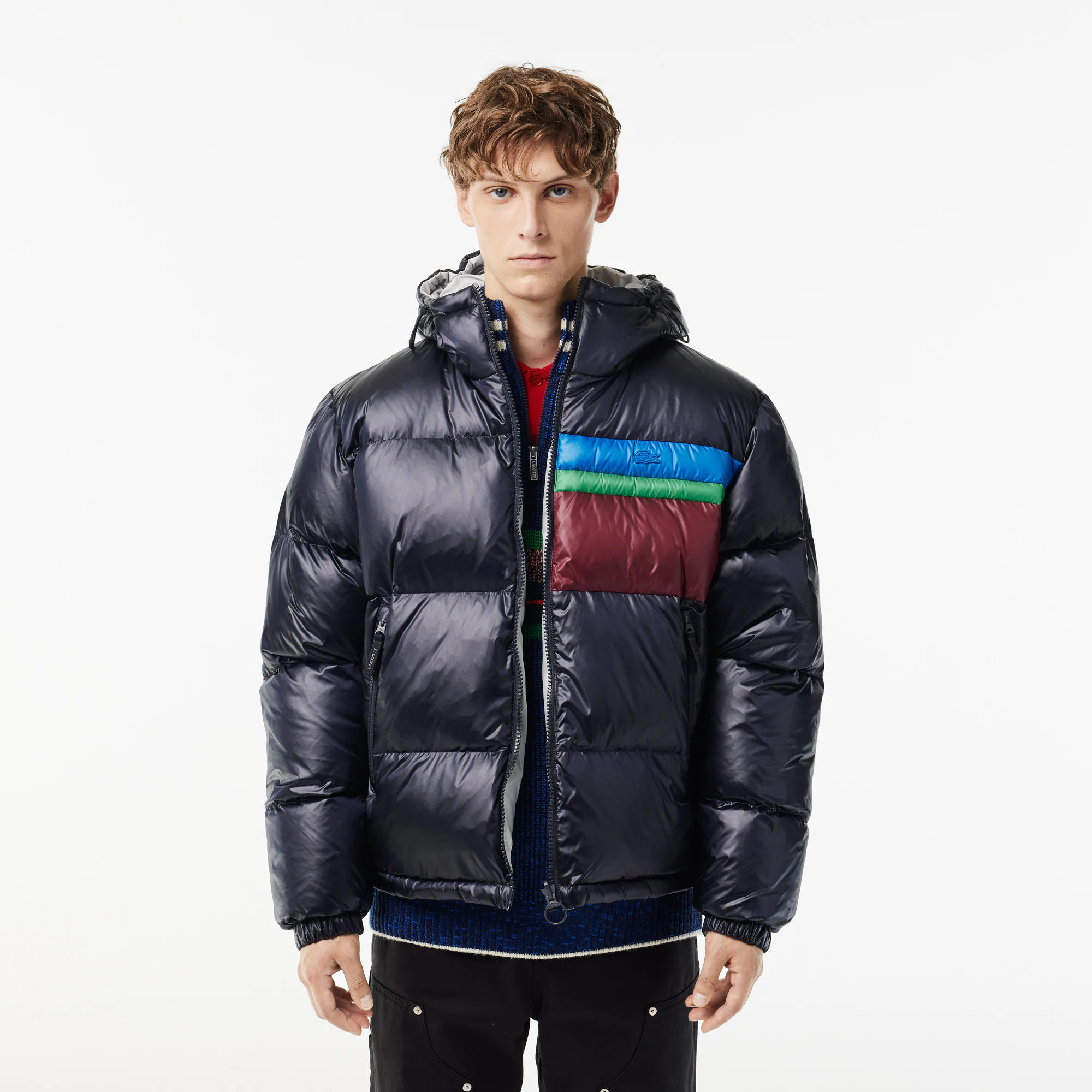 

Мужская двусторонняя пуховая куртка Lacoste, Синий