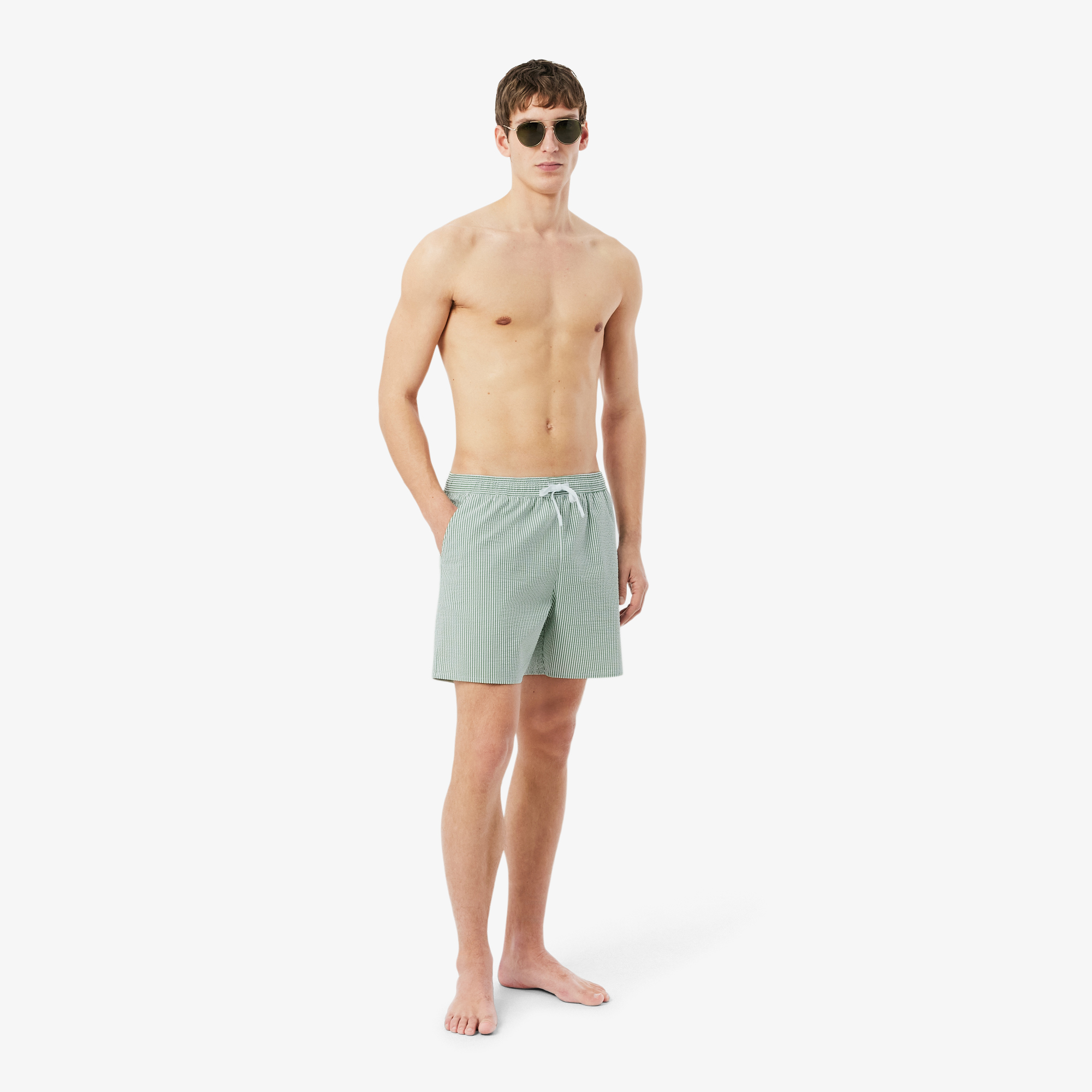 

Мужские купальные шорты Lacoste, Белый
