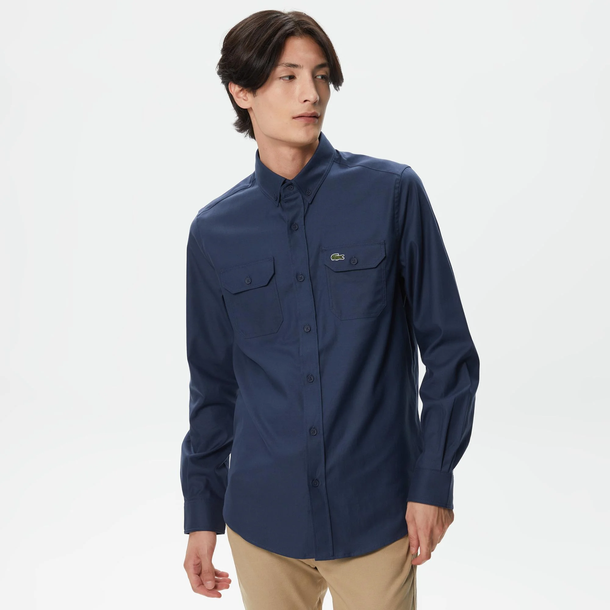 

Мужская рубашка Lacoste приталенного кроя Button Collar, Синий