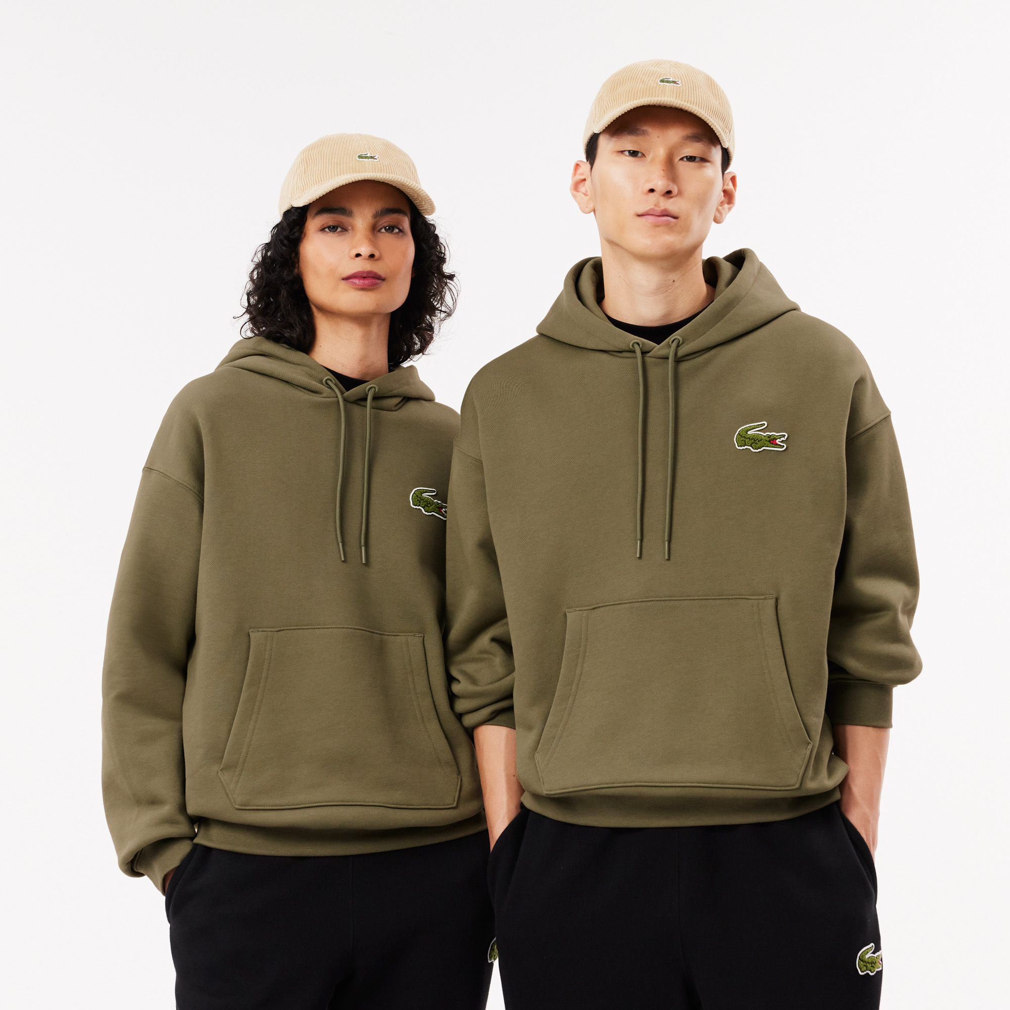 Толстовка Lacoste свободного кроя, хаки, арт. SH2754