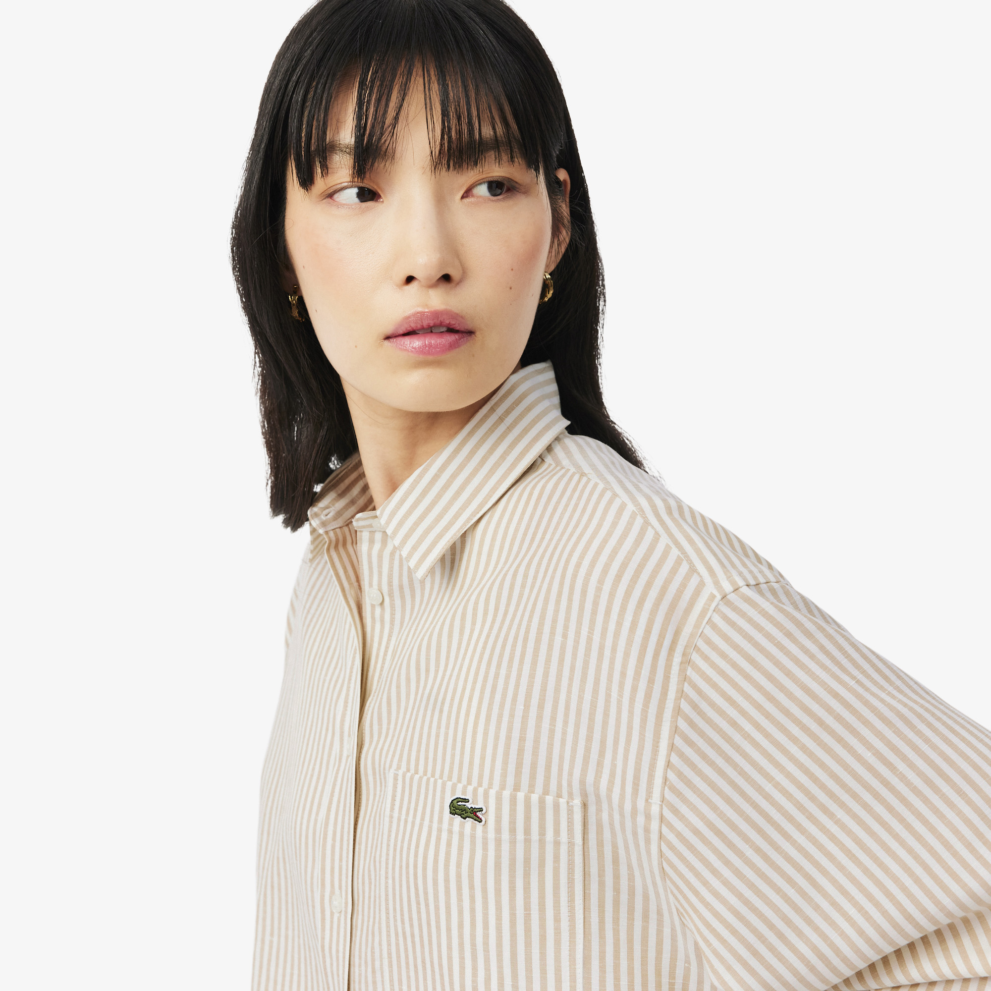 Женская рубашка Lacoste из льна 3