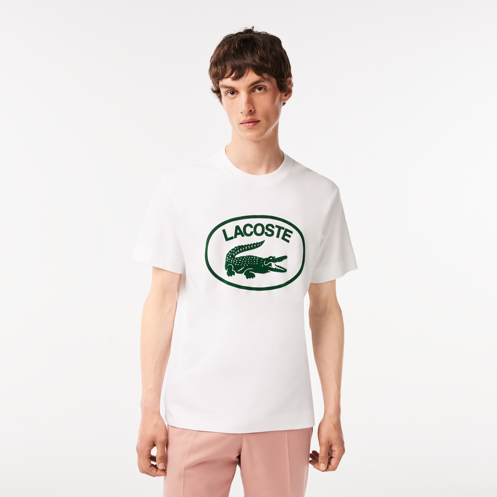 

Мужская футболка Lacoste свободного кроя, Белый