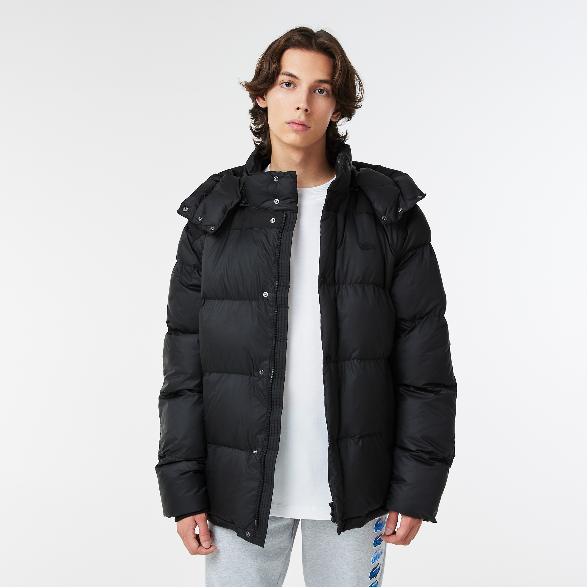 

Мужская короткая куртка-пуховик Lacoste, Чёрный