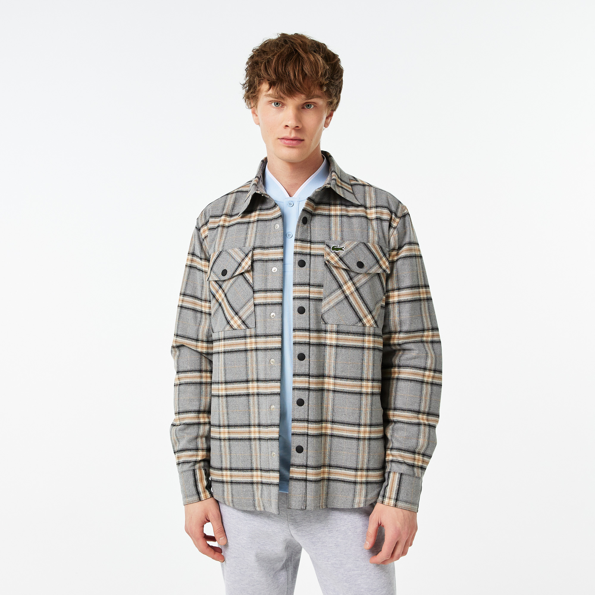 

Мужская фланелевая куртка Lacoste, Серый