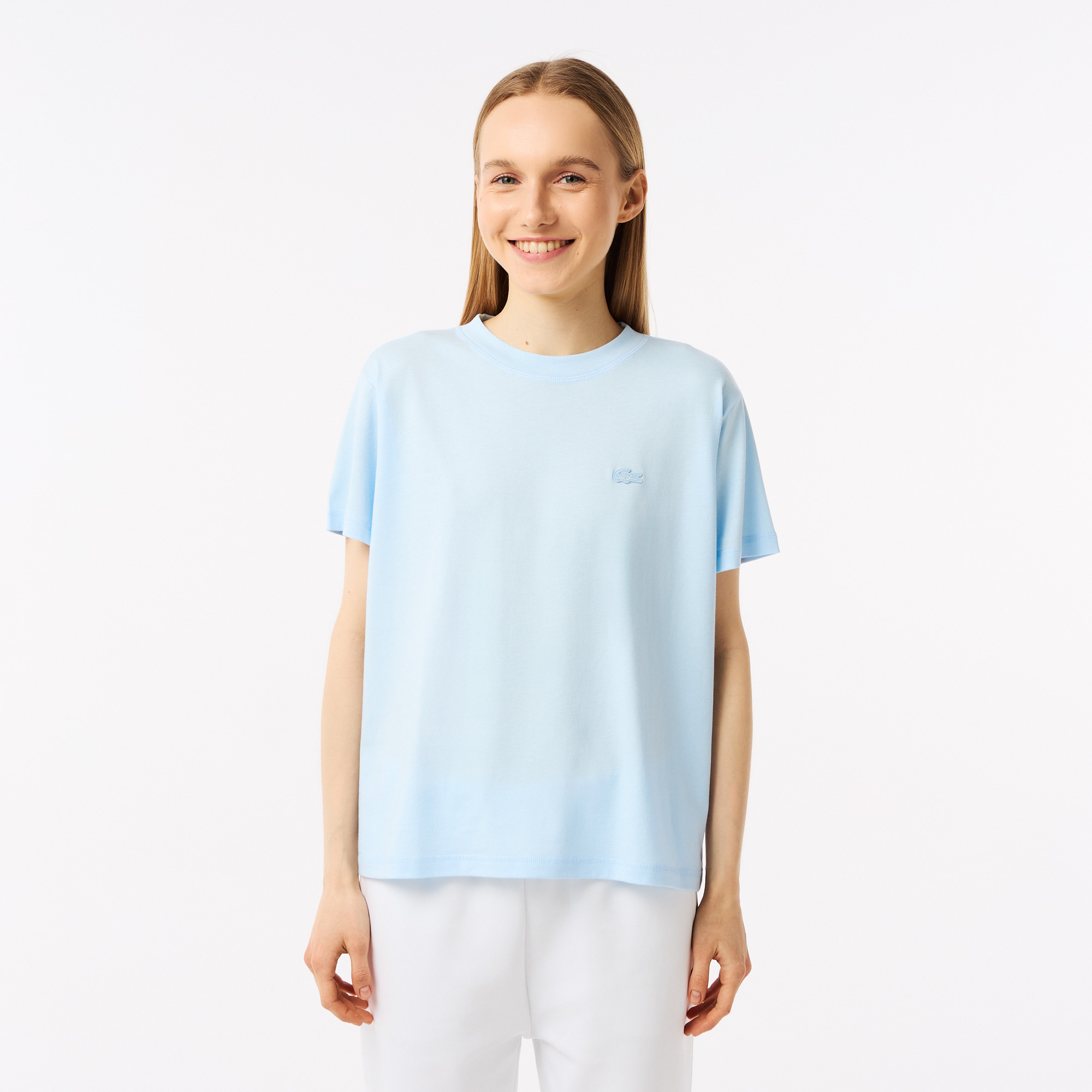 Женская футболка Lacoste SPORT из органического хлопка, голубой, арт. TF0404