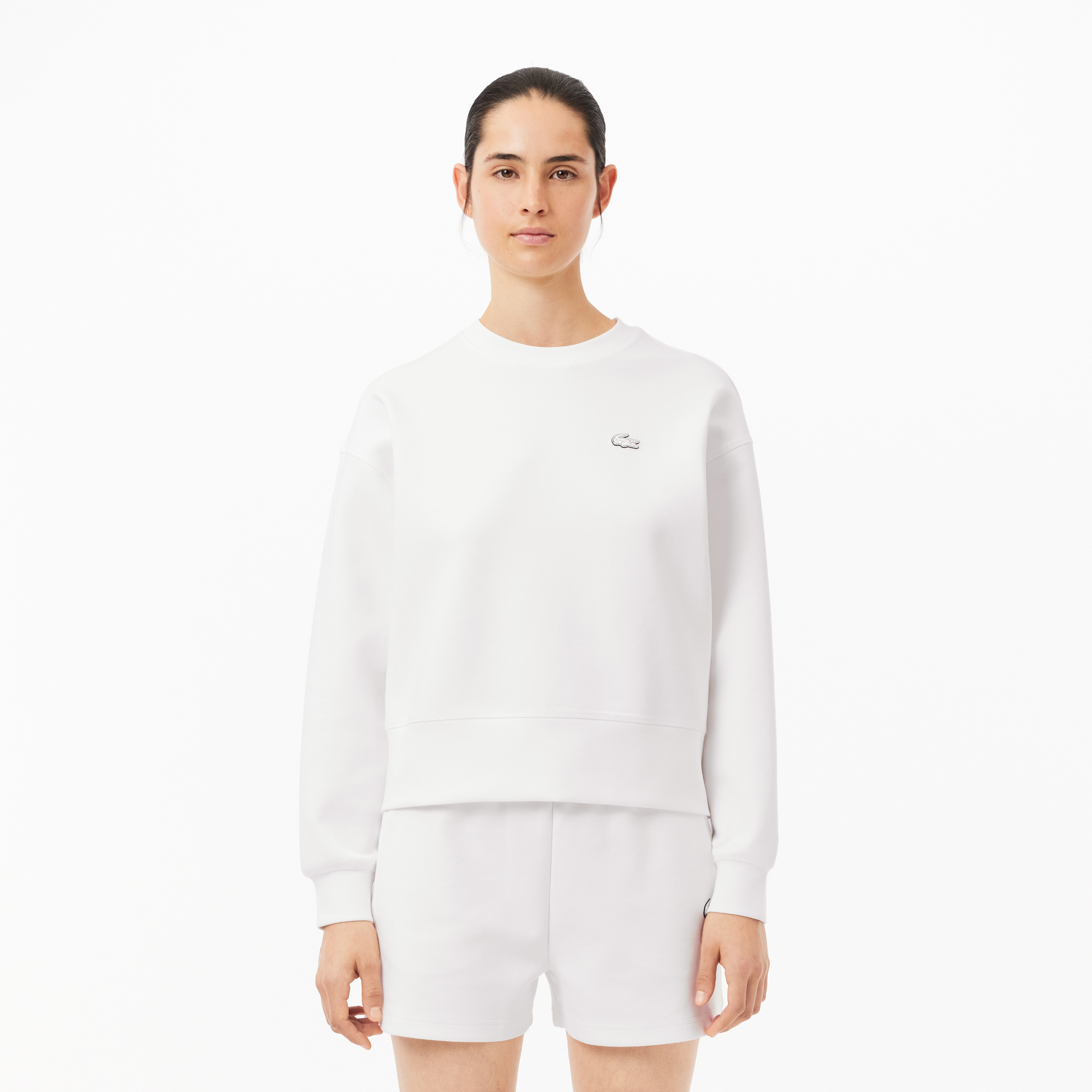 Женская спортивная толстовка Lacoste Oversized Fit, белый, арт. SF5614