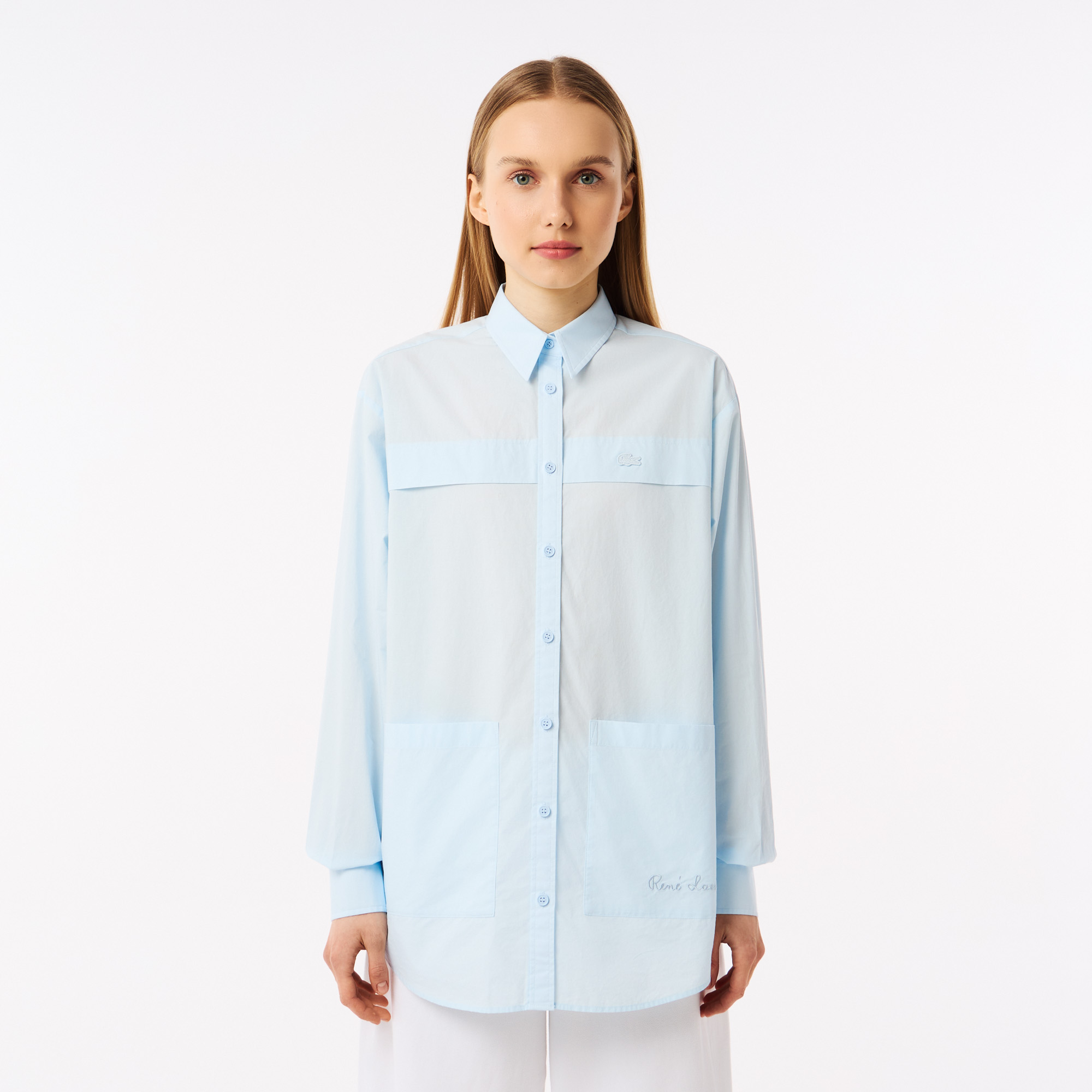 

Женская блузка Lacoste Relaxed Fit, Голубой