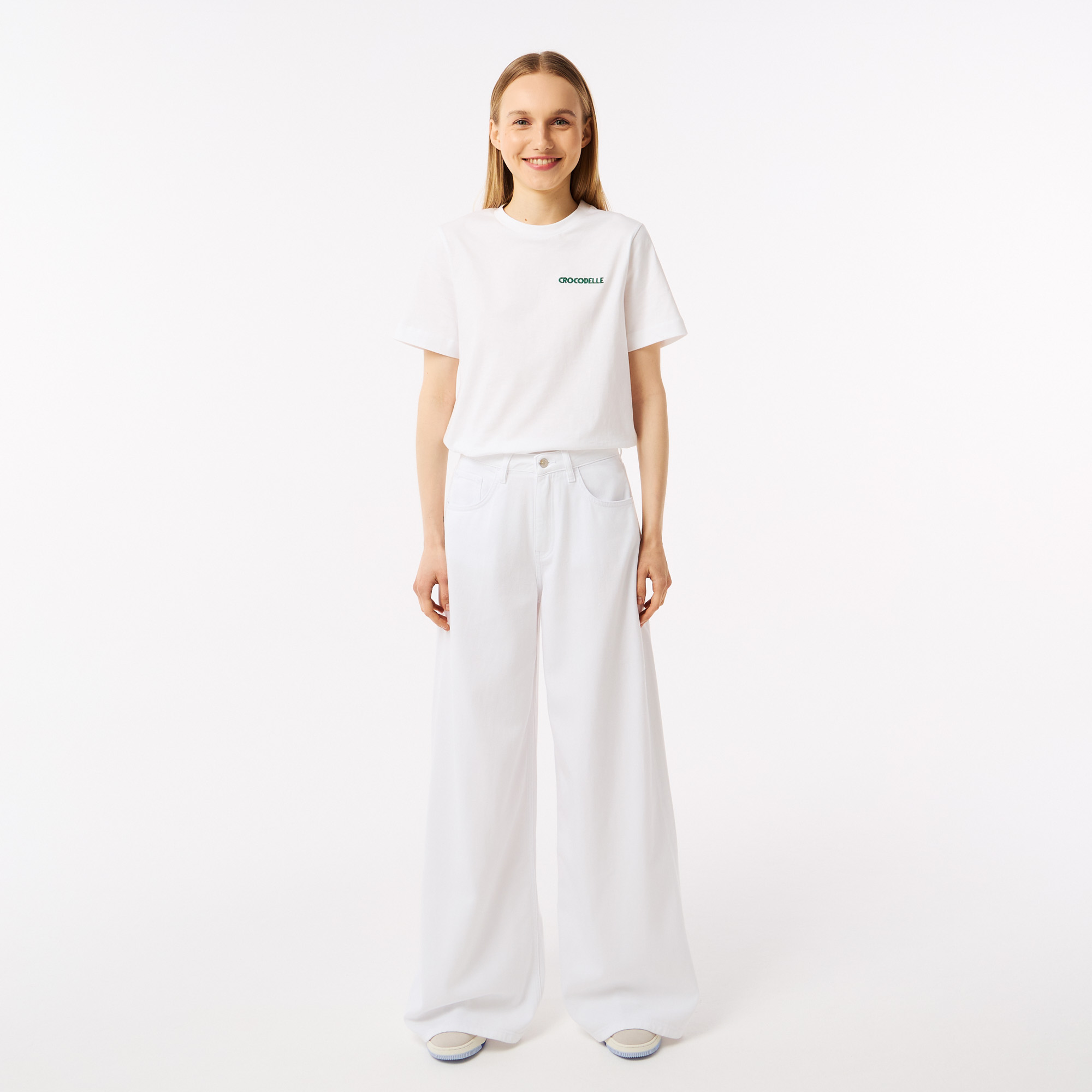 

Женские прямые джинсы Lacoste, Белый