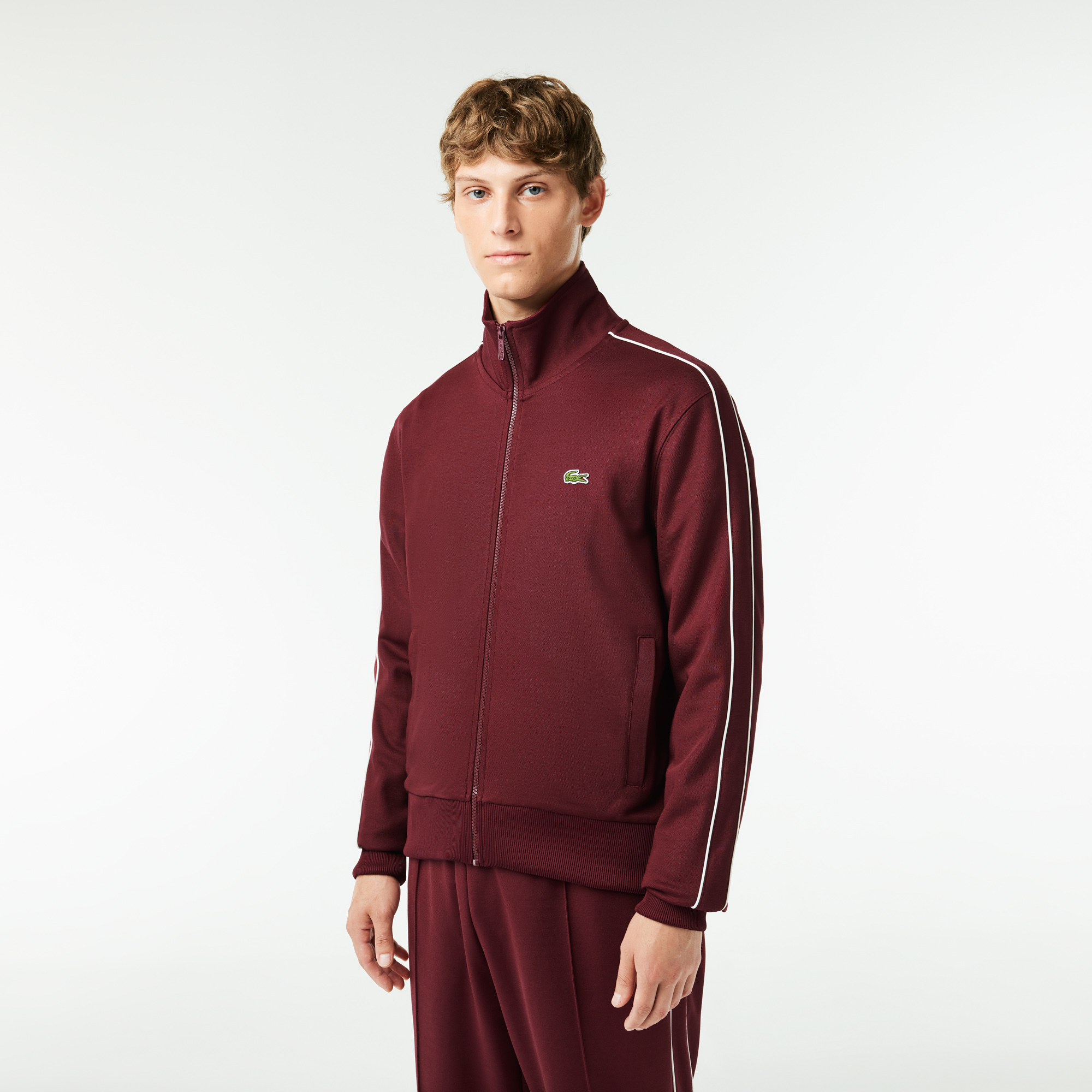 Толстовка Lacoste на молнии, бордовый, арт. SH1457