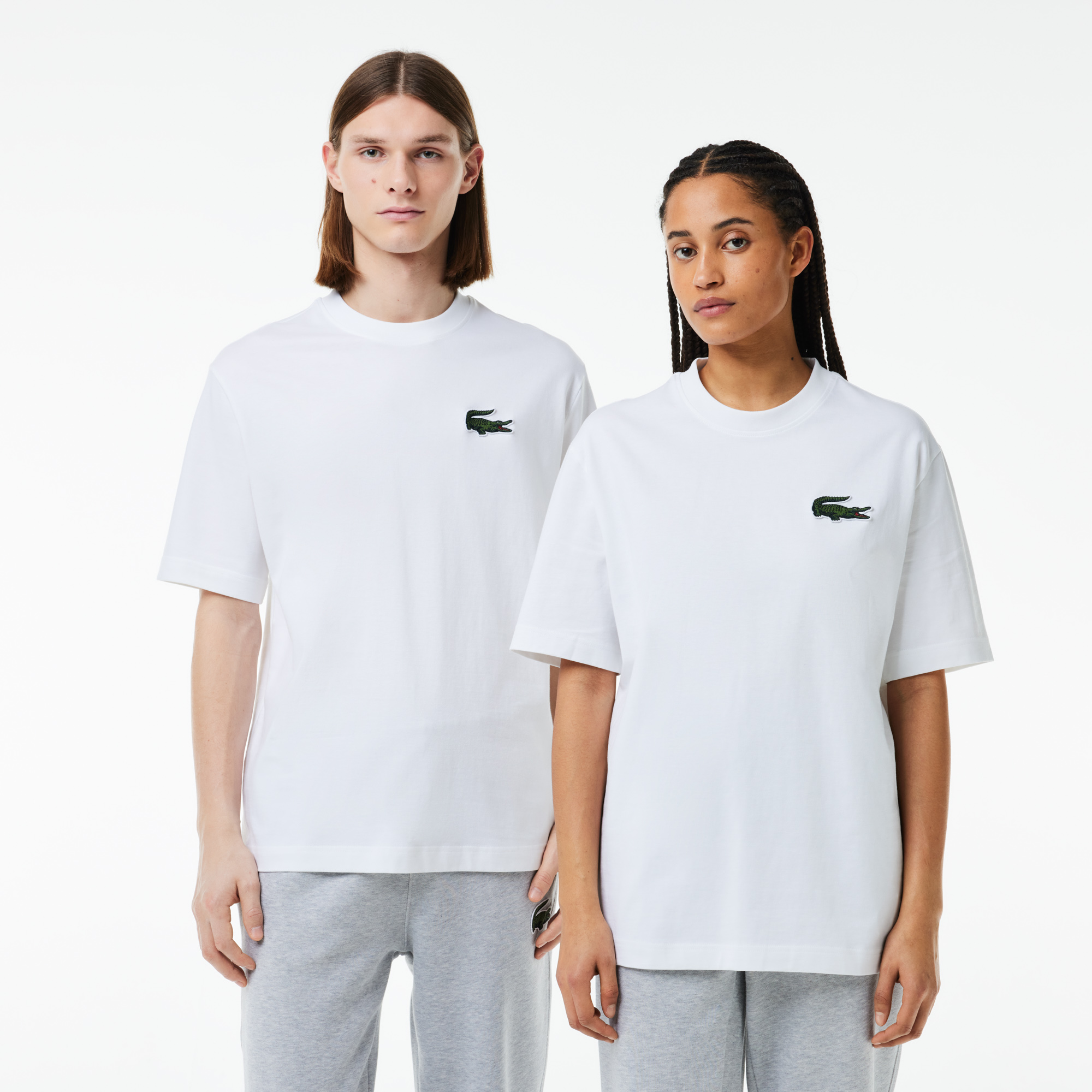 Футболка Lacoste OVERSIZED Unisex из органического хлопка, белый, арт. TH0062