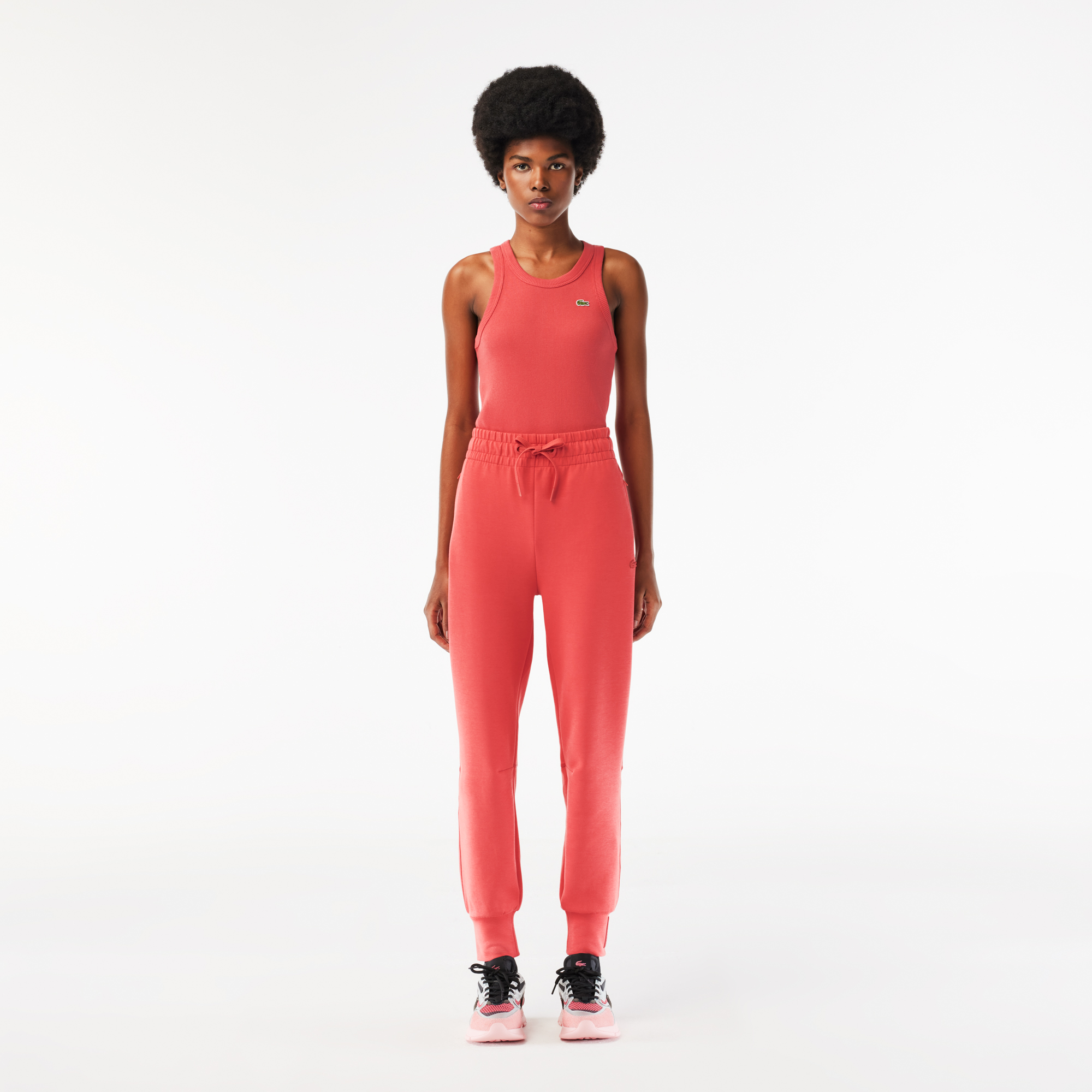 Женские спортивные брюки Lacoste из хлопка, красный, арт. XF0343