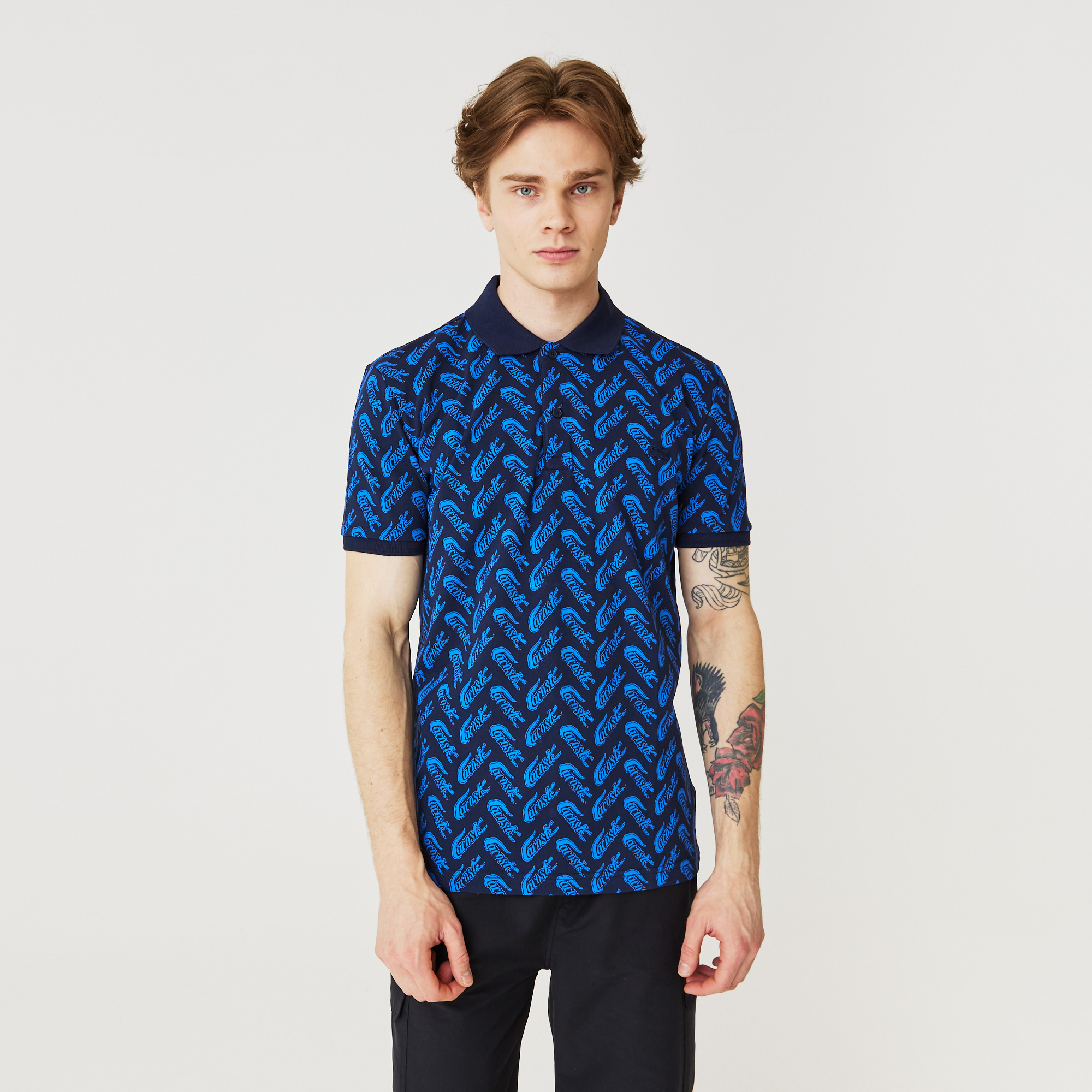 Мужское поло Lacoste, синий, арт. PH0335