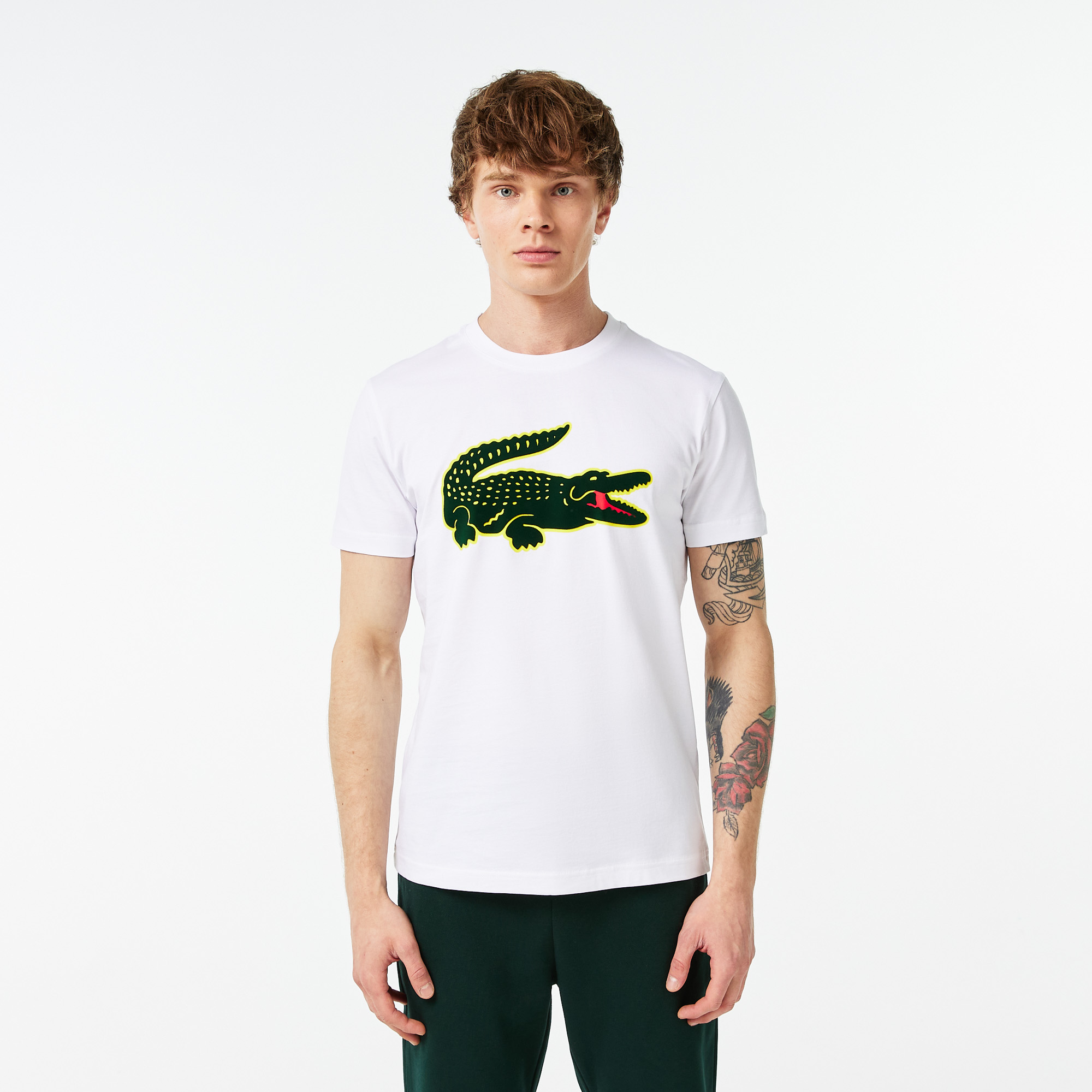 

Мужская футболка Lacoste 1927 приталенного кроя, Белый