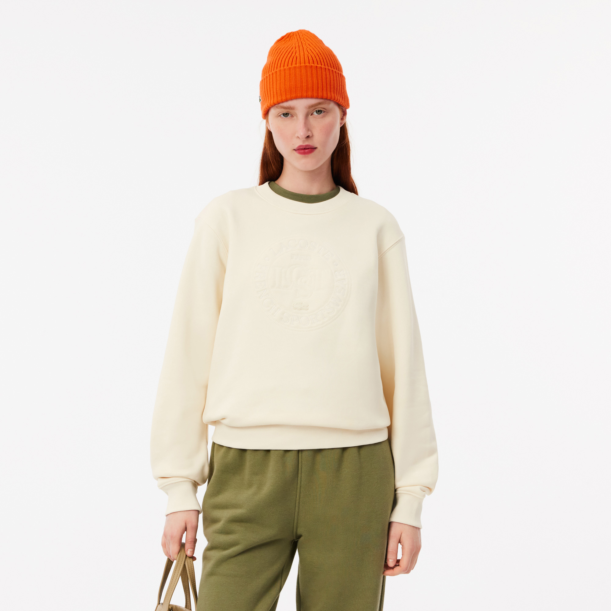 Свитер Женский Lacoste, белый, арт. SF2565