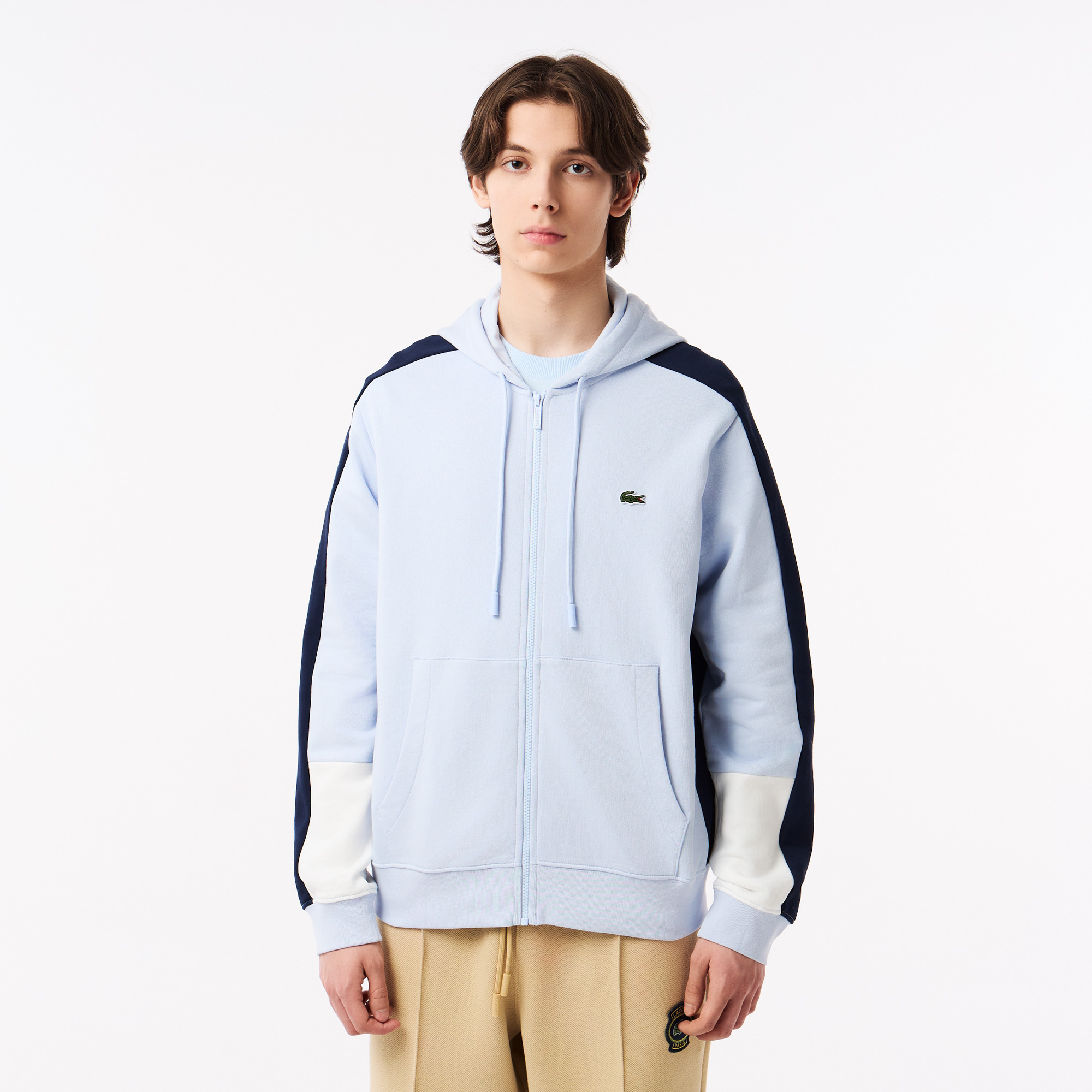 Мужская толстовка Lacoste Colorblock, голубой, арт. SH1301T