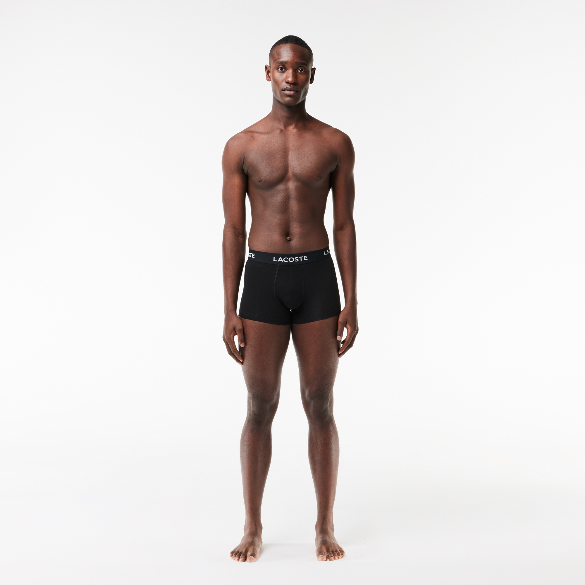 

Однотонное мужское нижнее бельё Lacoste (5шт.), Чёрный