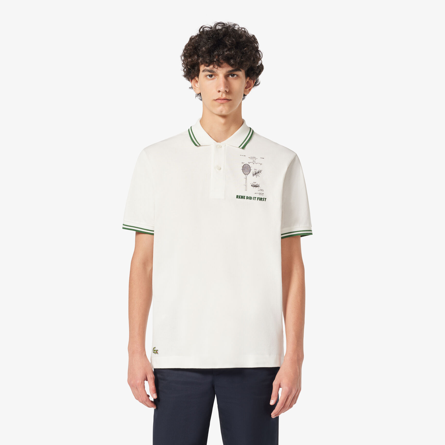 

Мужское поло Lacoste Original L.12.12 из органического хлопка, Белый