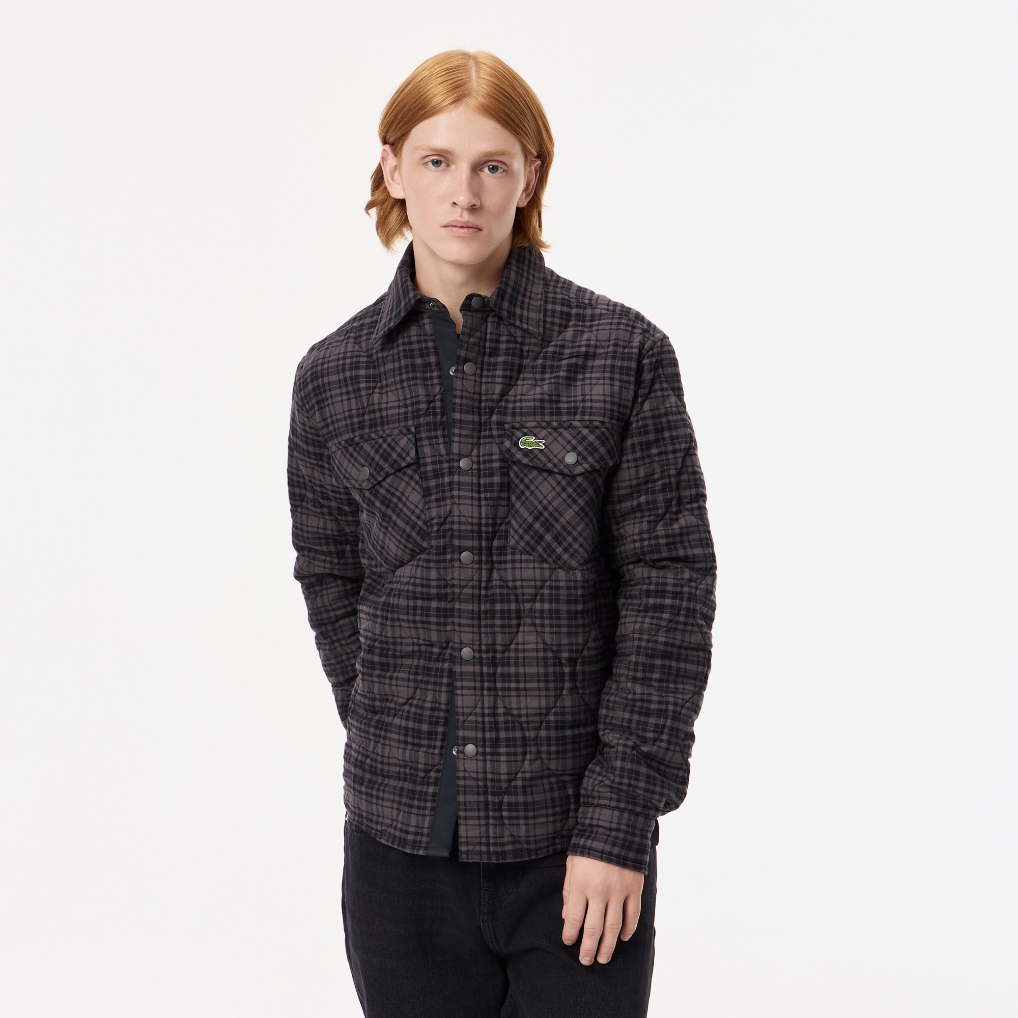 

Мужская рубашка Lacoste свободного кроя, Серый