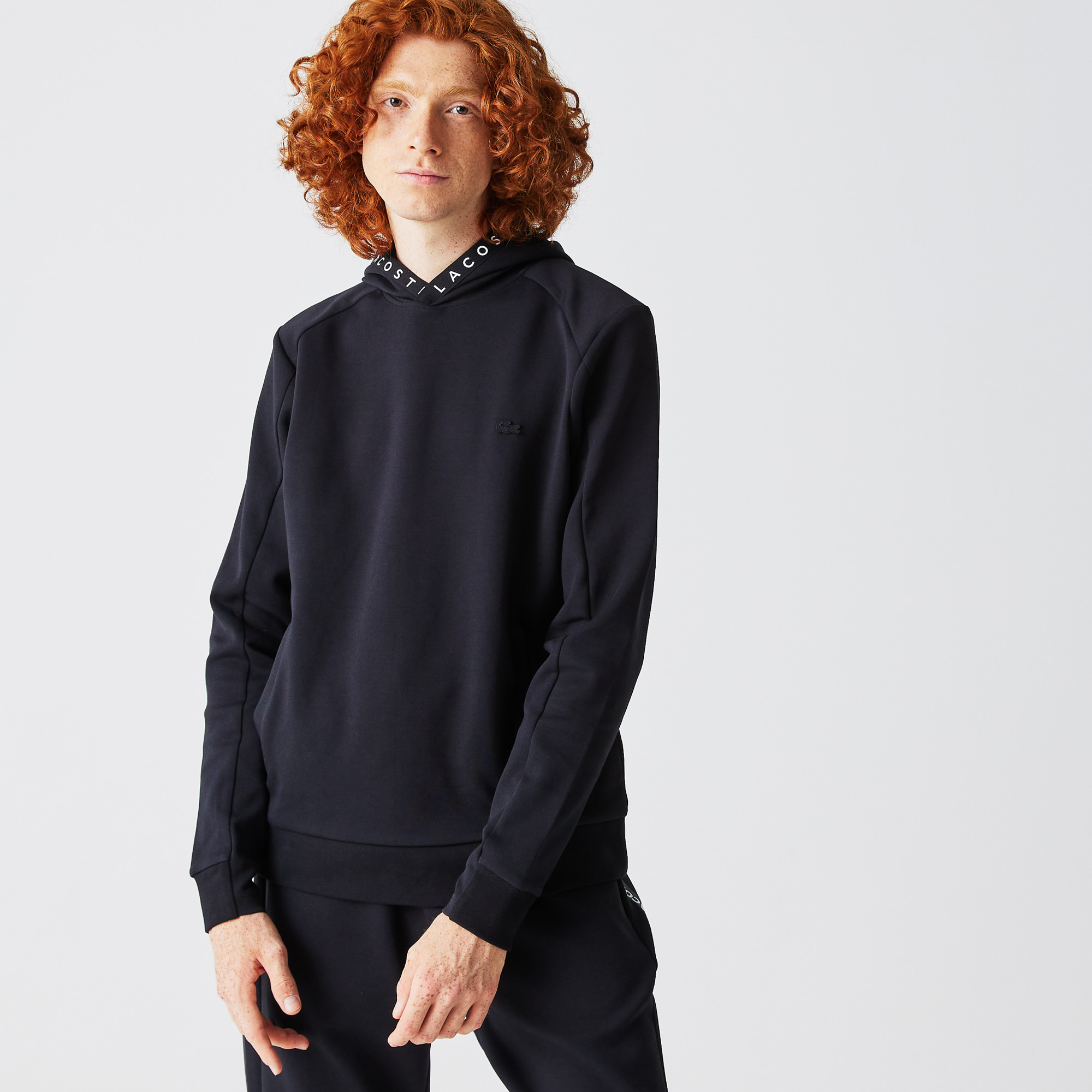 Толстовка худи Lacoste, черный, арт. SH0057