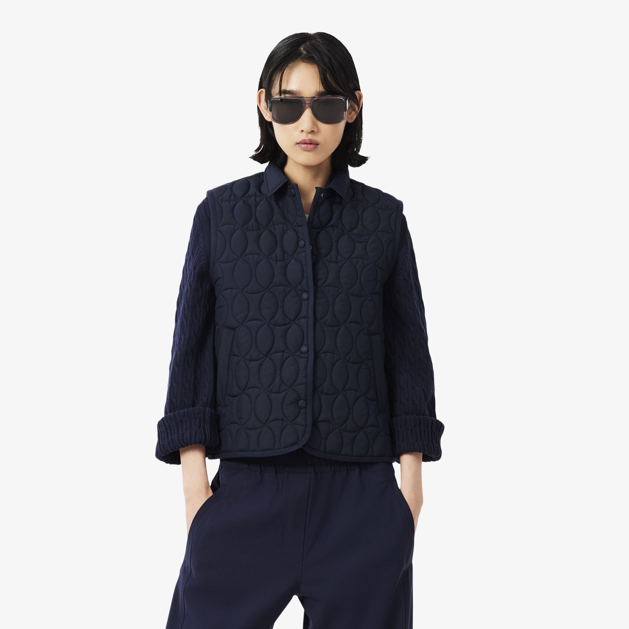 Стеганный женский жилет Lacoste
