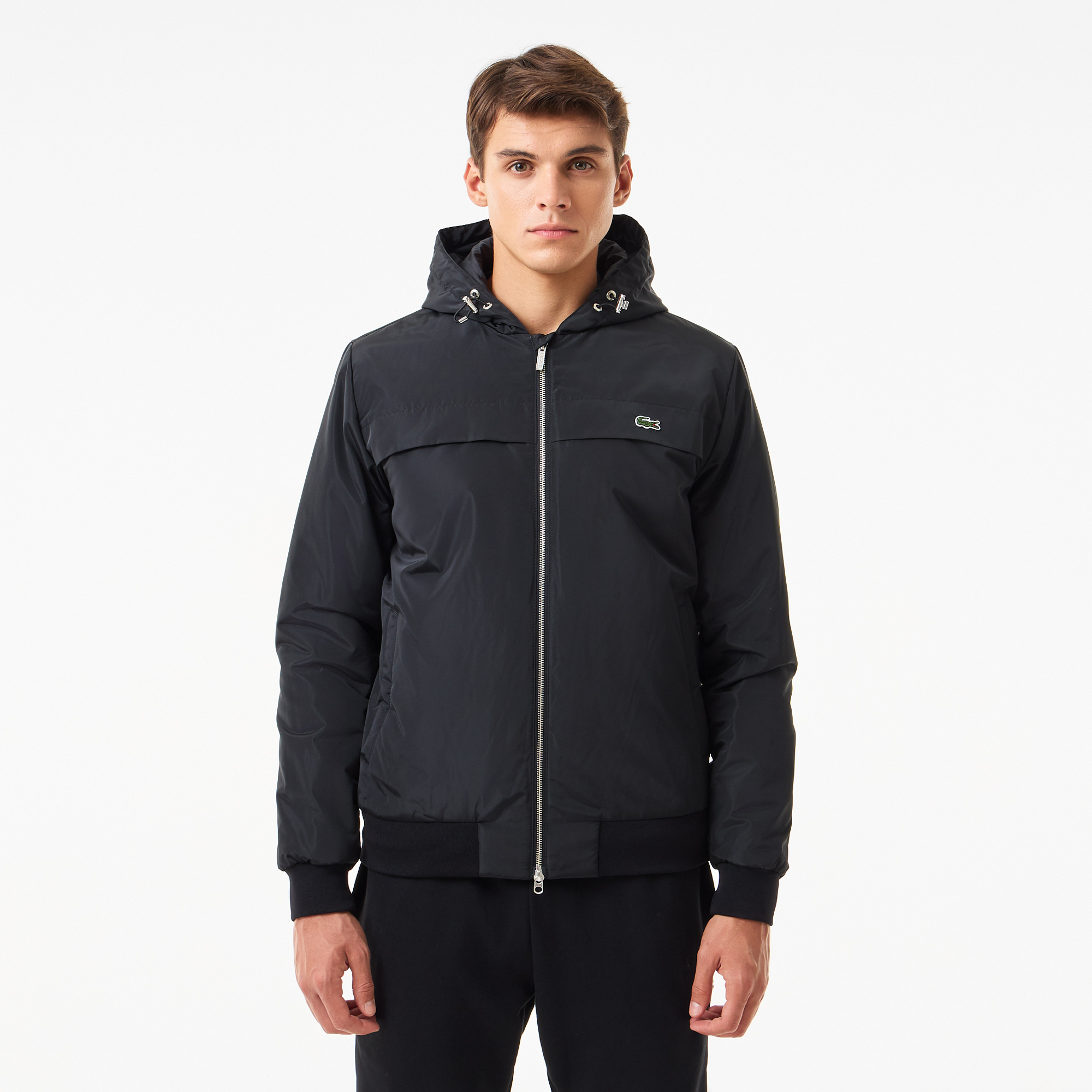 Мужская куртка Lacoste с капюшоном, черный, арт. BH2337