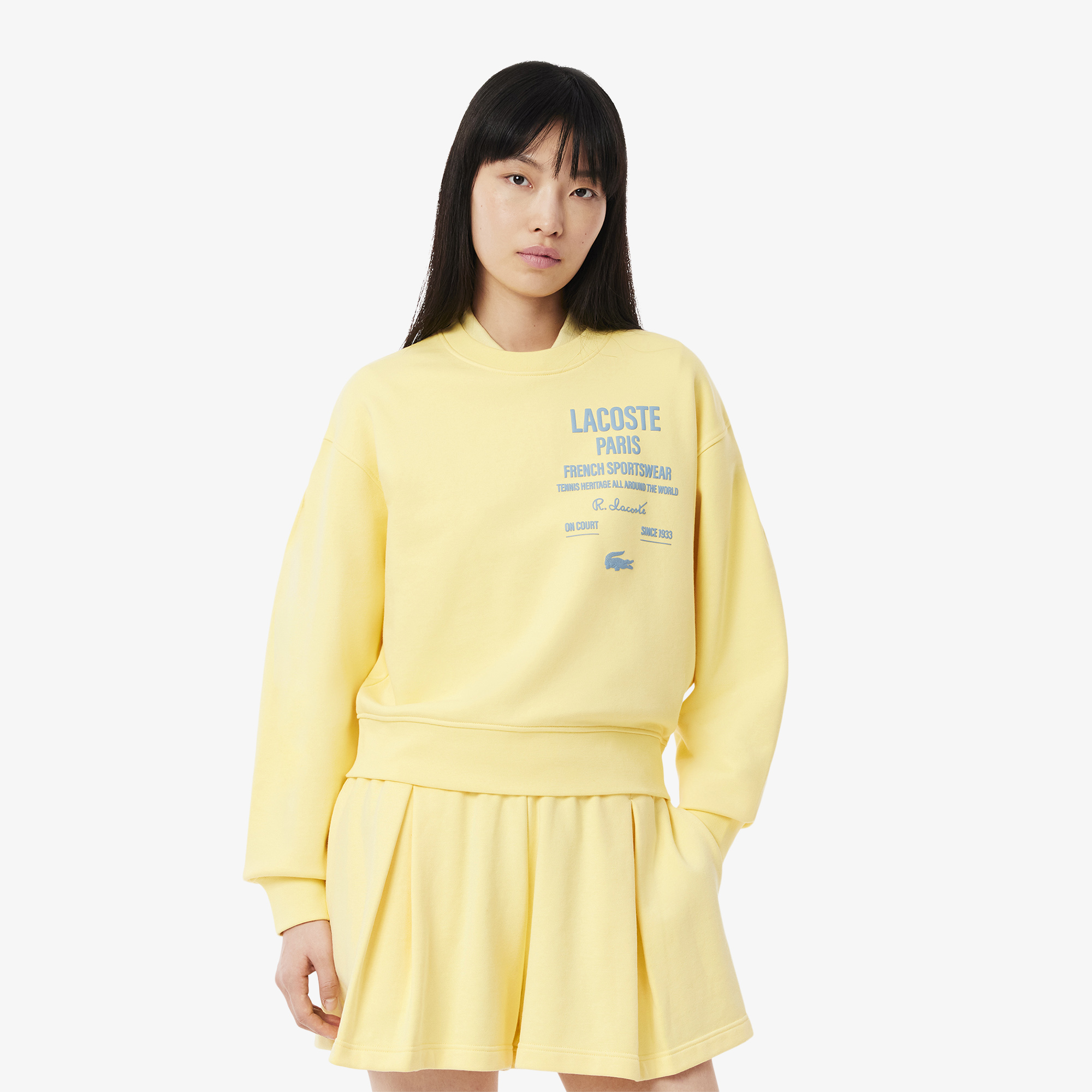 Толстовка Lacoste свободного кроя, желтый, арт. SF9620