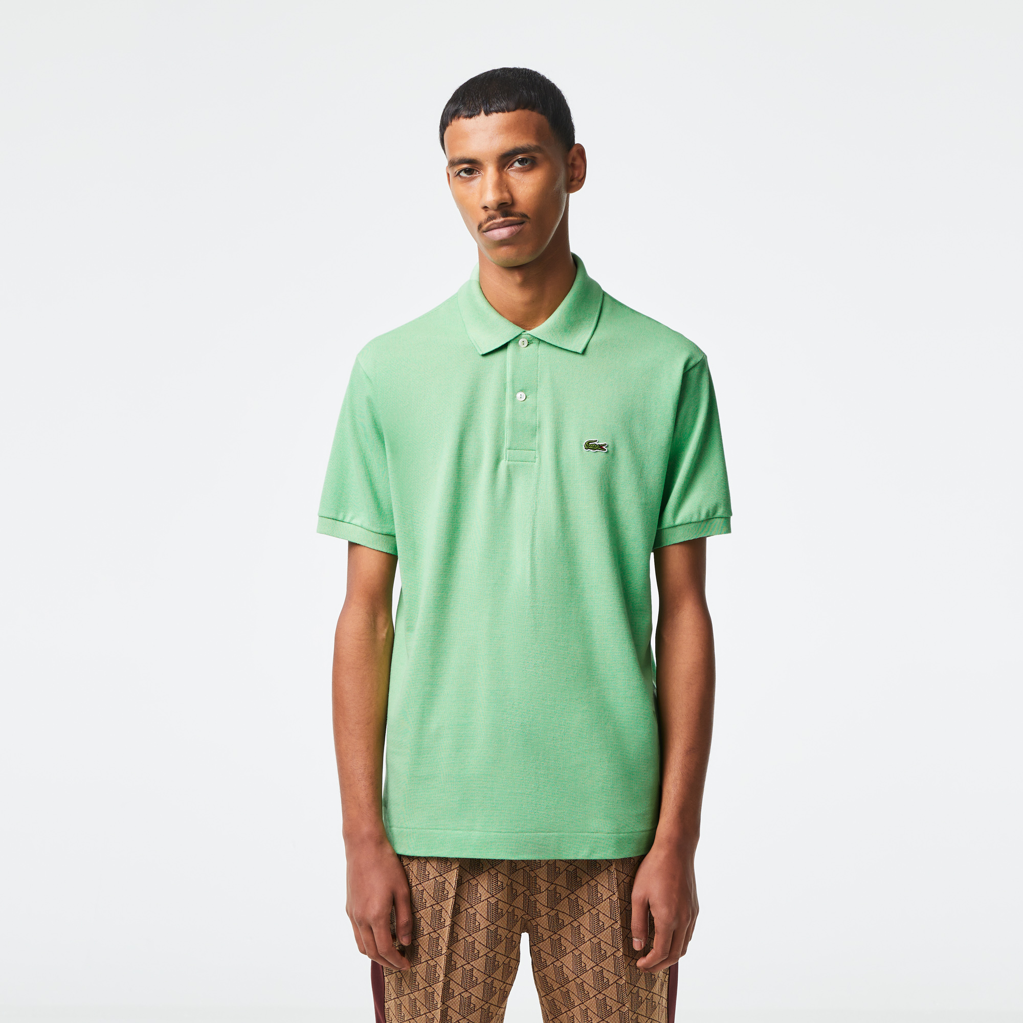 Мужское поло Lacoste L1212 Classic Fit, зеленый, арт. L1212