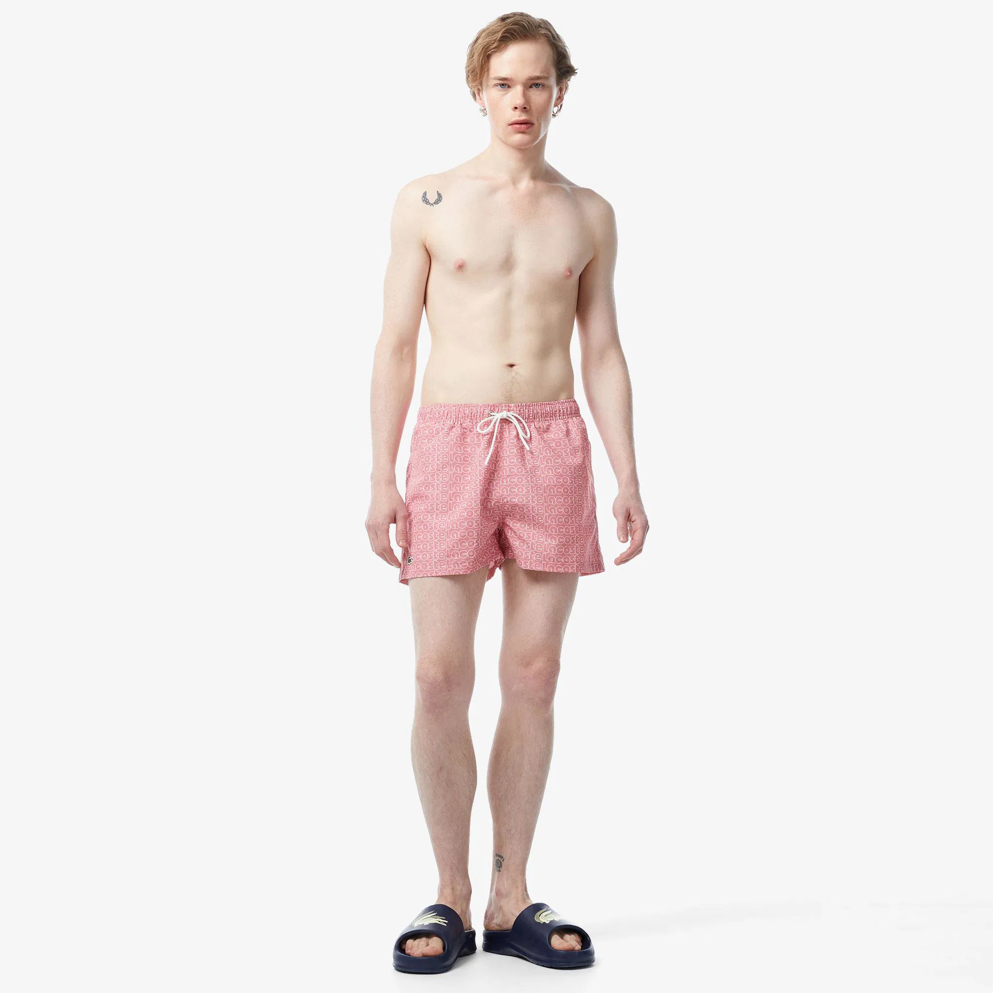 Мужские плавательные шорты Lacoste, розовый, арт. MH0410