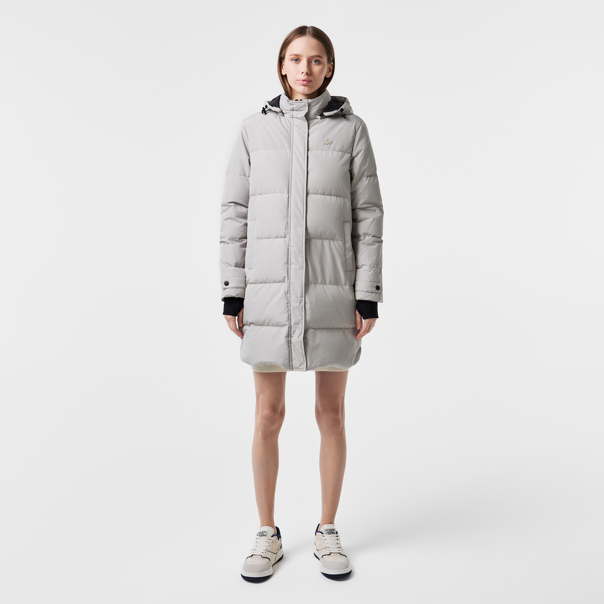 

Женская утеплённая куртка Lacoste с капюшоном, Серый