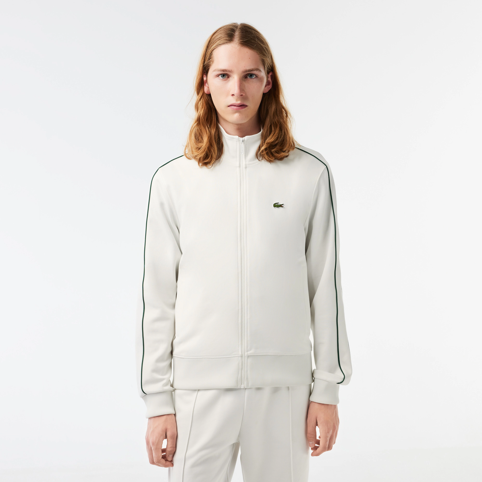 Мужская толстовка Lacoste на молнии, белый, арт. SH1457