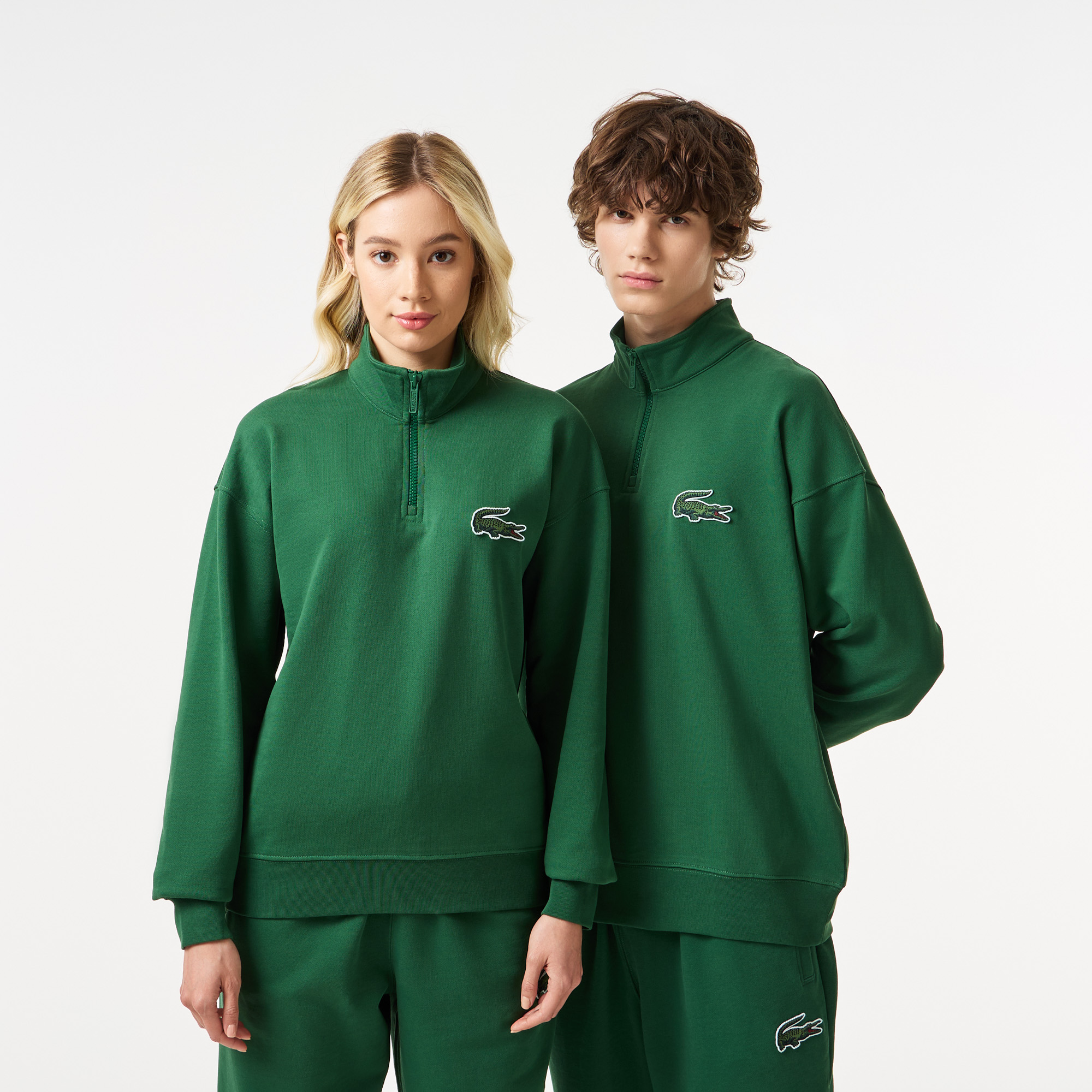 Толстовка Lacoste свободного кроя, зеленый, арт. SH0069