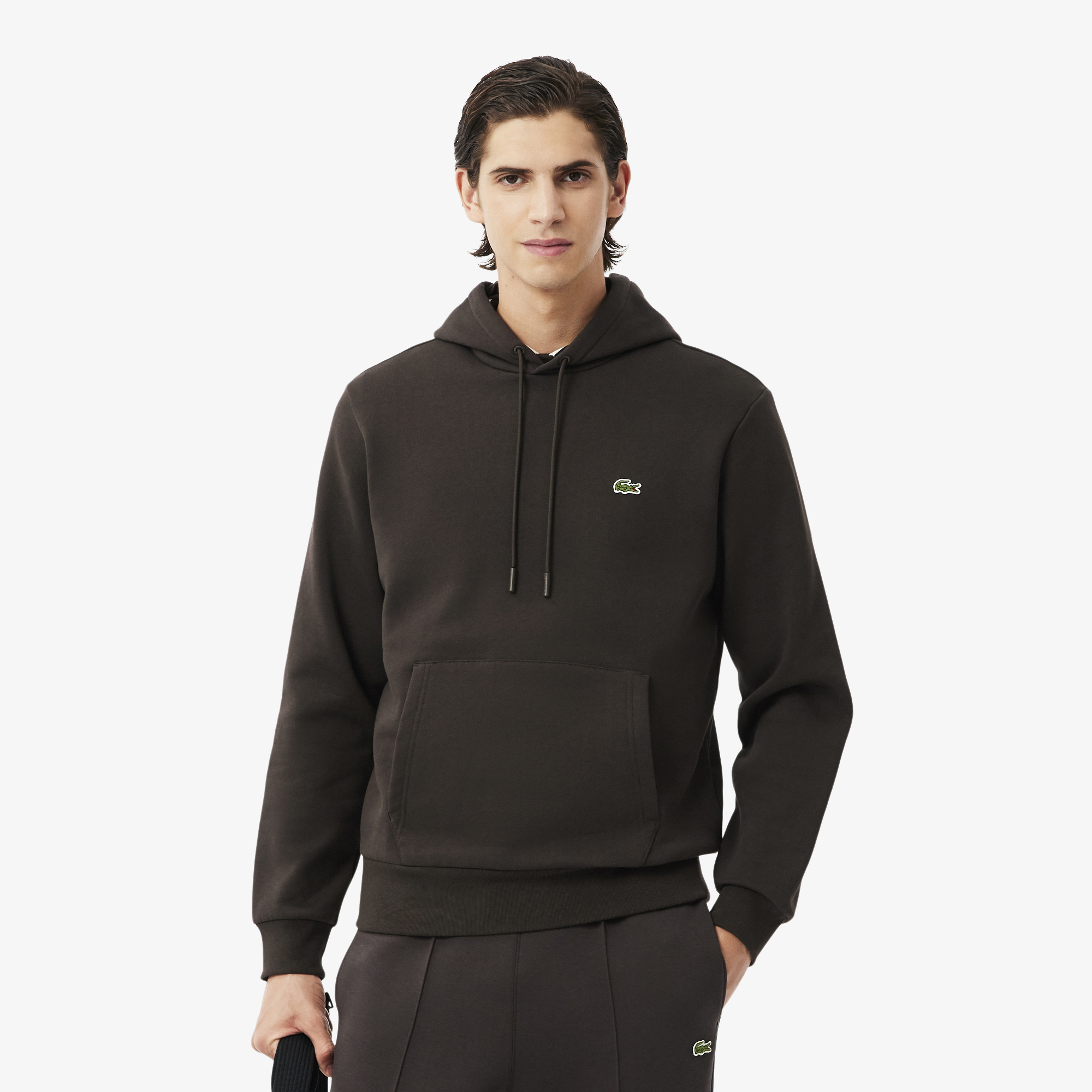 Мужская толстовка Lacoste Classic Fit с флисом, коричневый, арт. SH9623