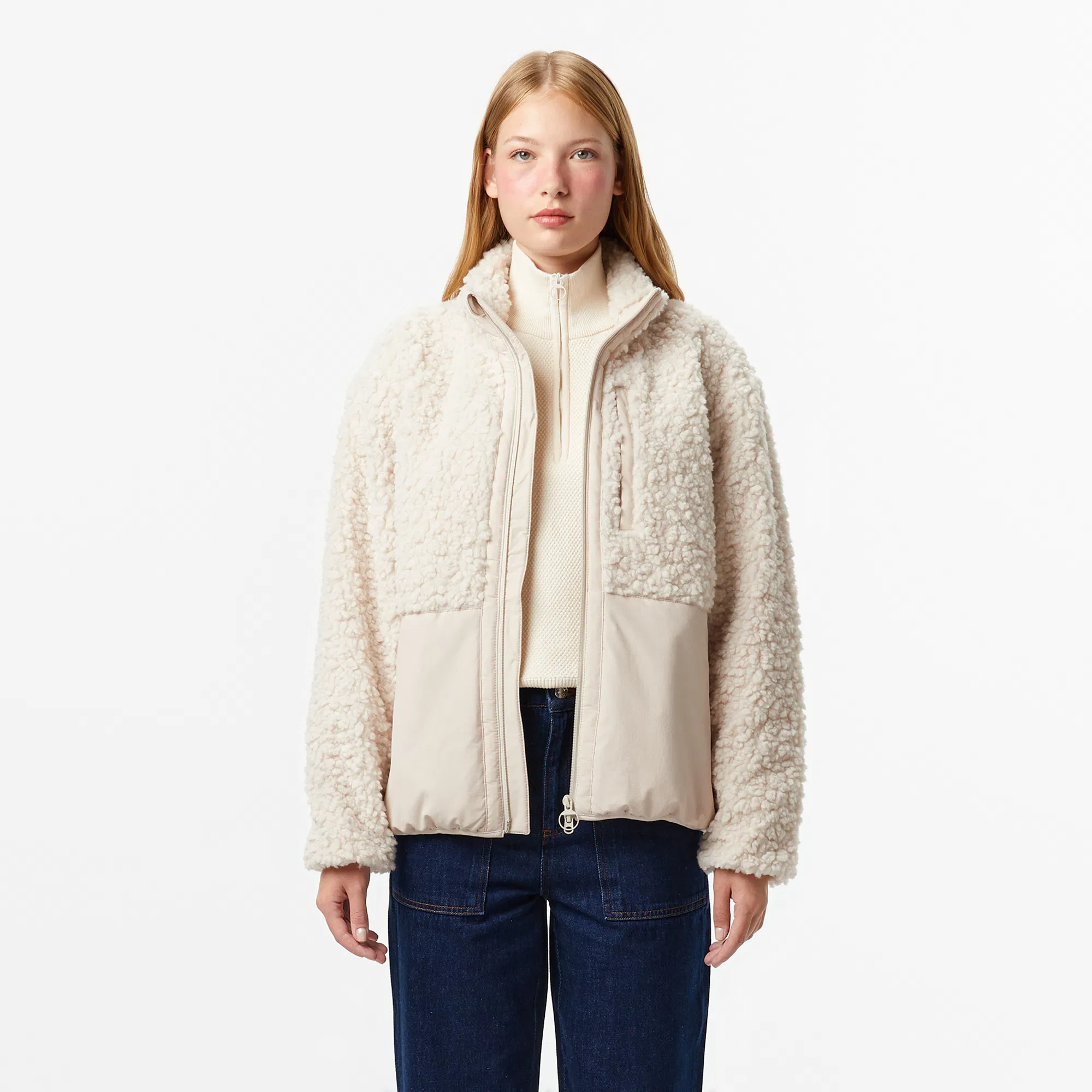 

Женская куртка-ветровка Lacoste, Молочный